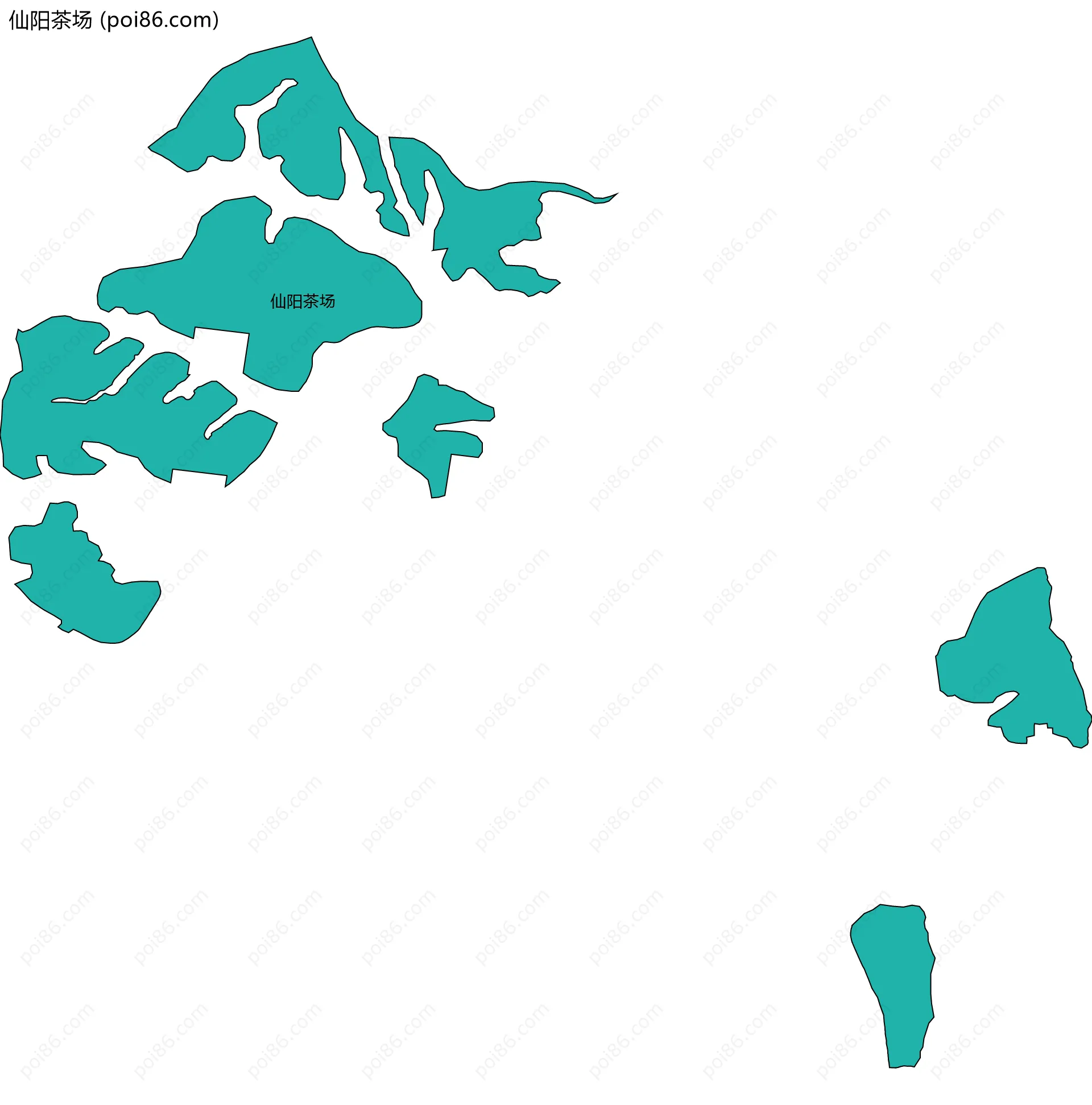 仙阳茶场边界地图