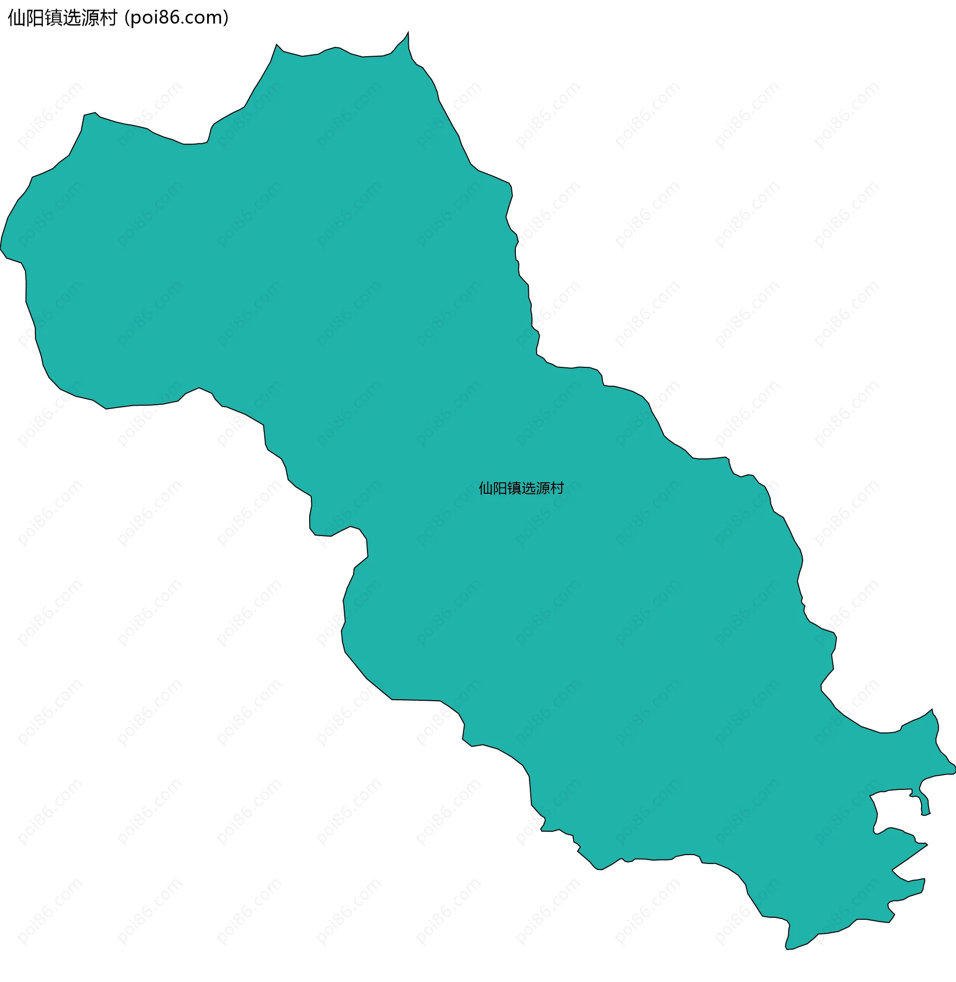 仙阳镇选源村边界地图