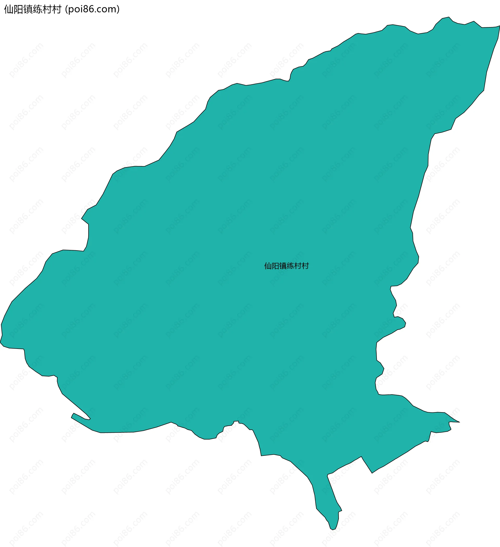 仙阳镇练村村边界地图