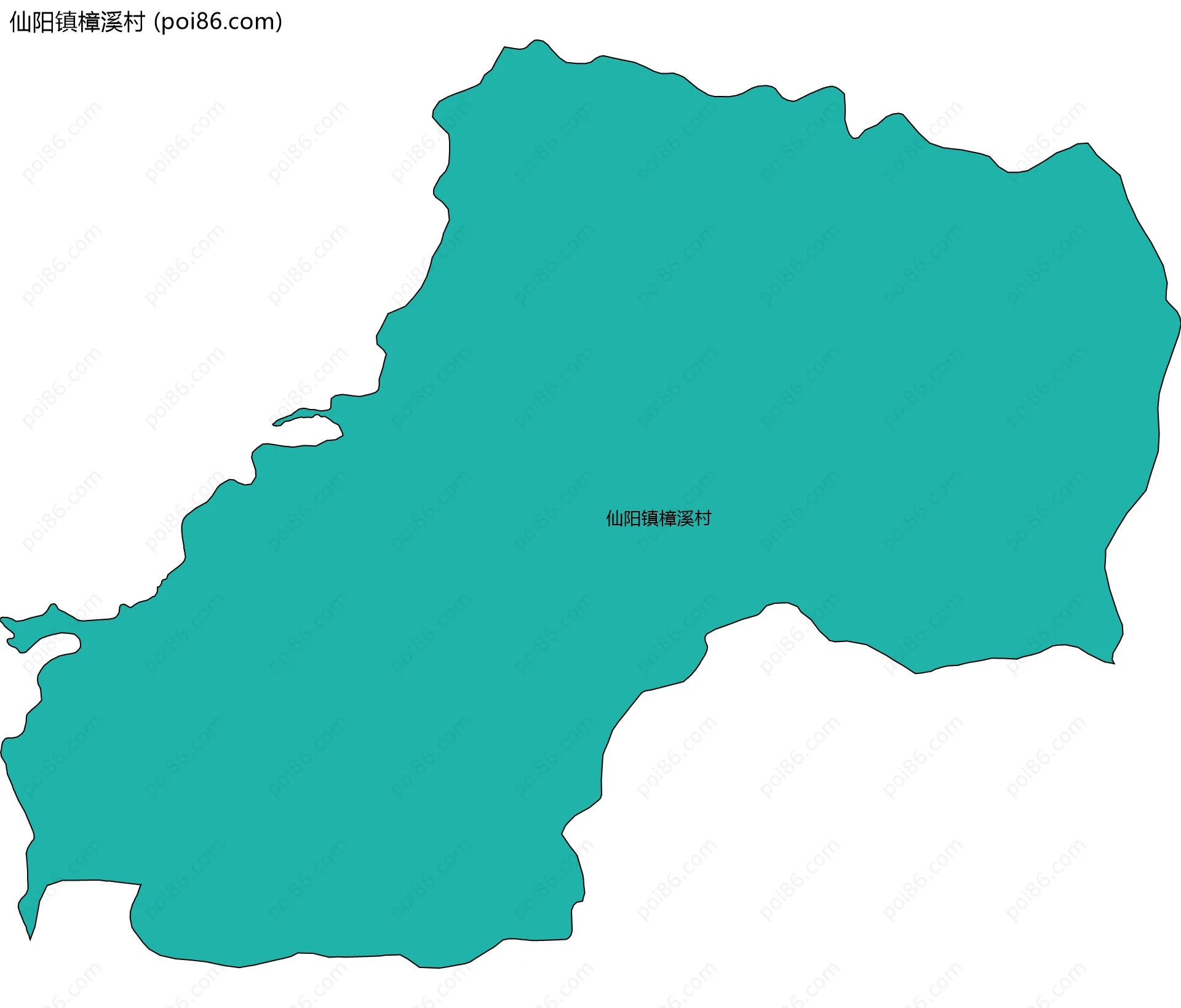 仙阳镇樟溪村边界地图