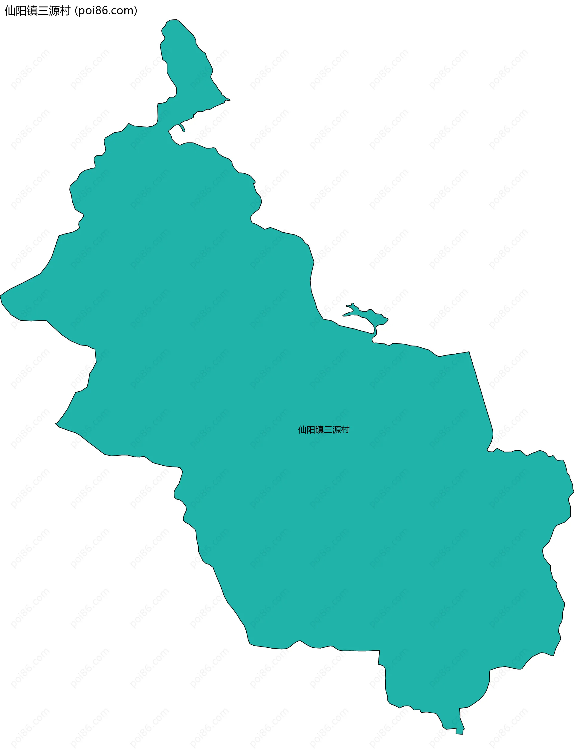 仙阳镇三源村边界地图