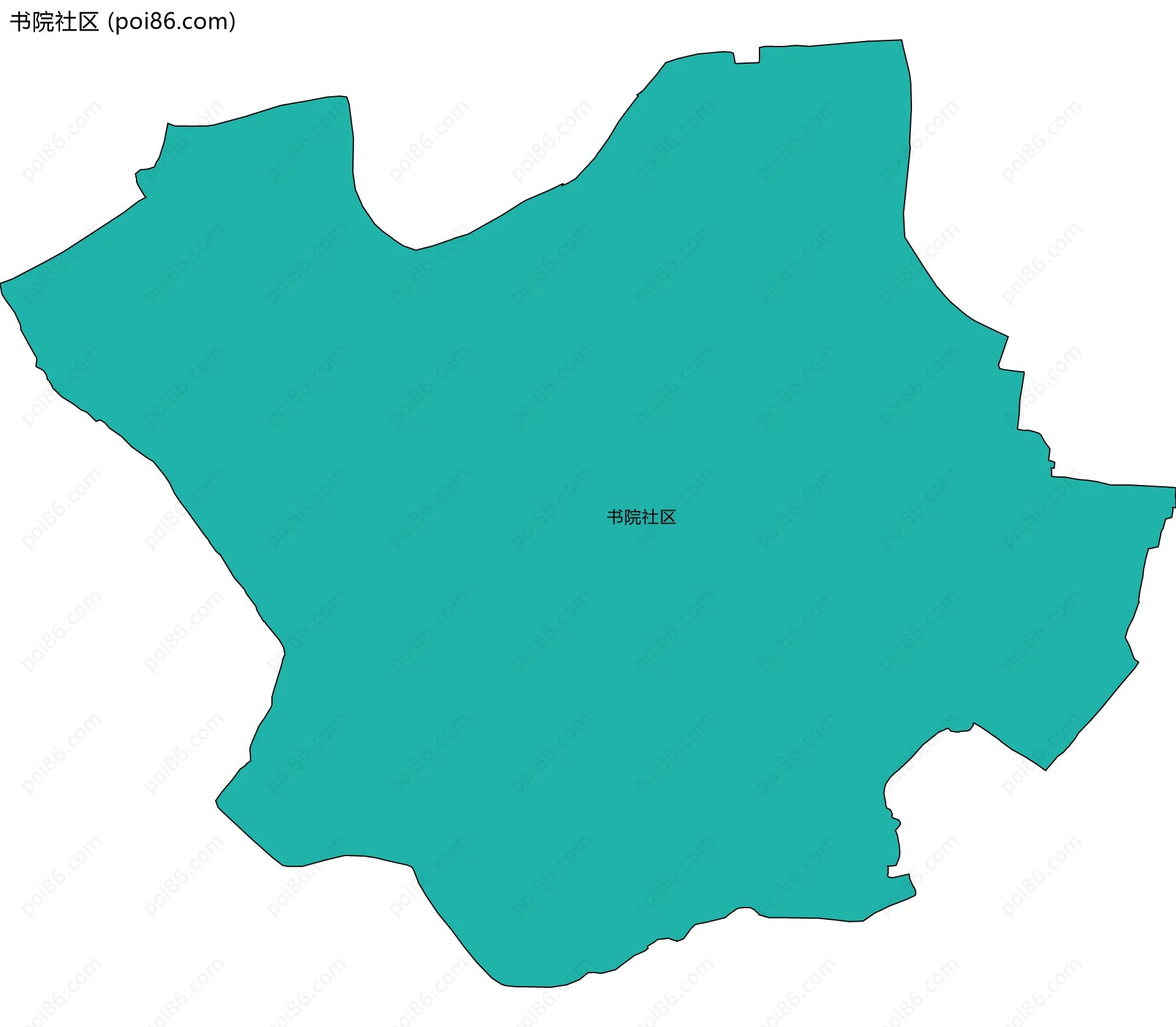 书院社区边界地图
