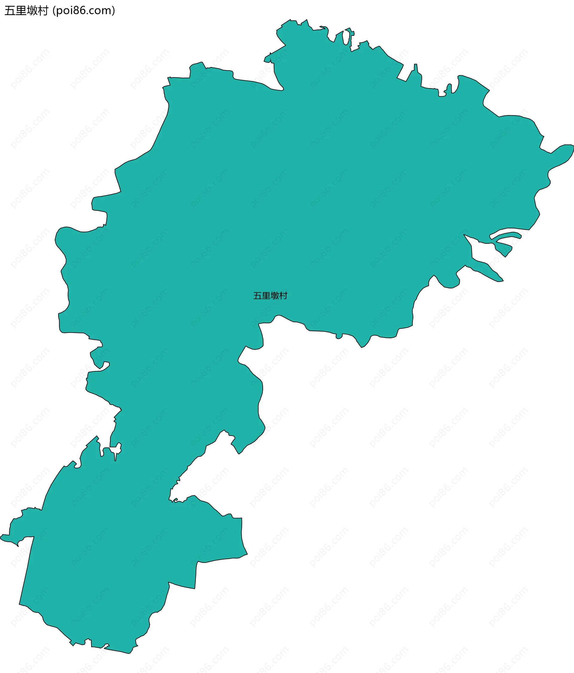 五里墩村边界地图