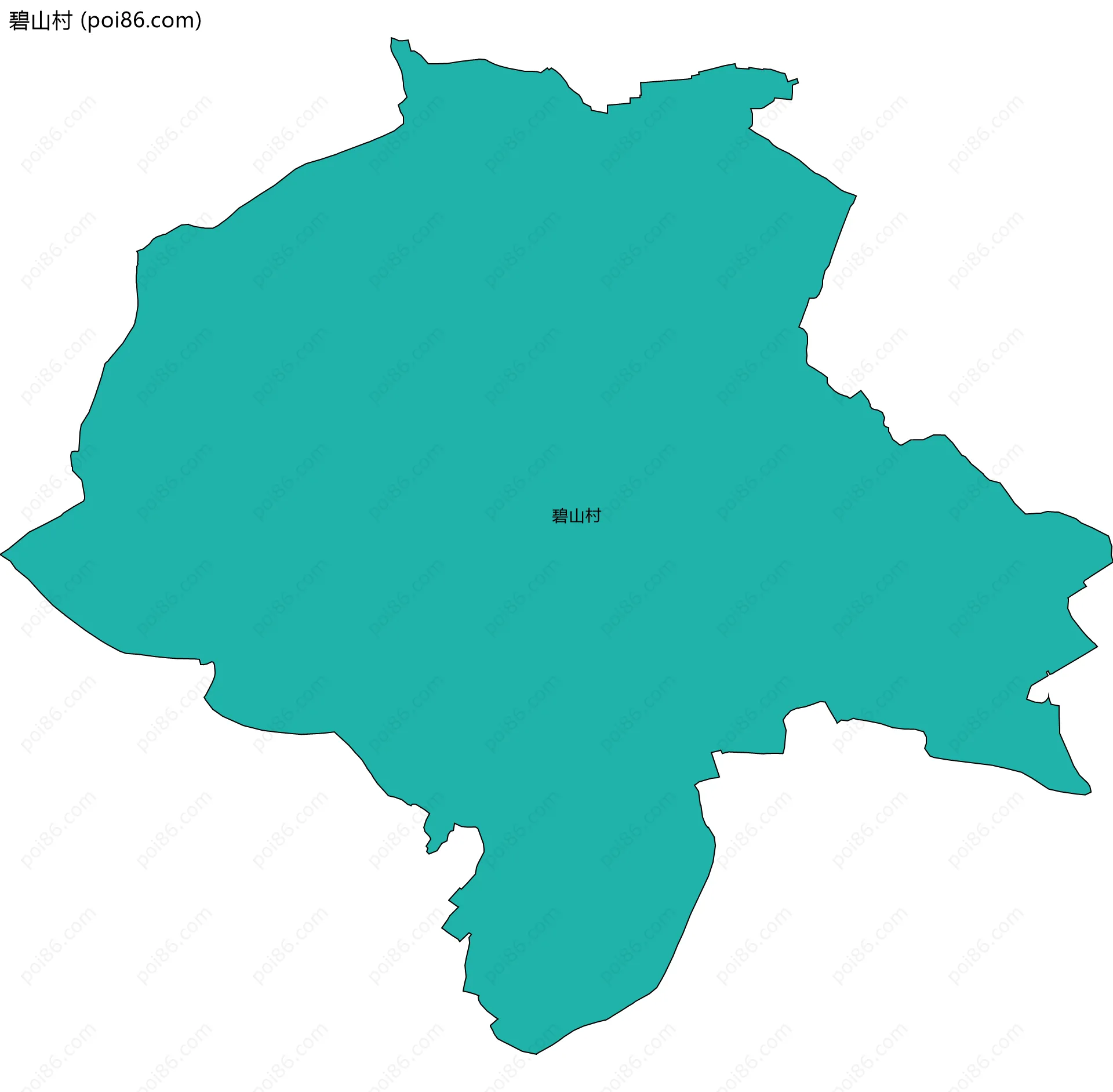 碧山村边界地图