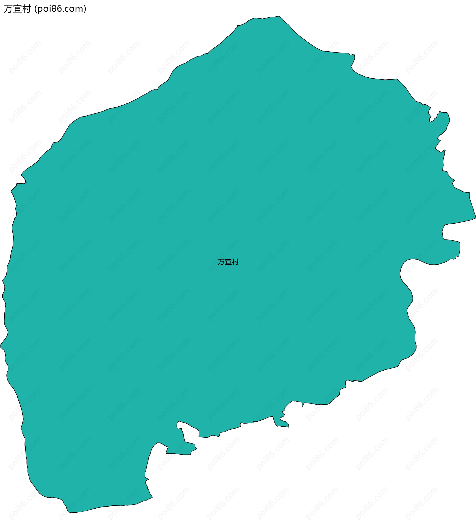 万宜村边界地图