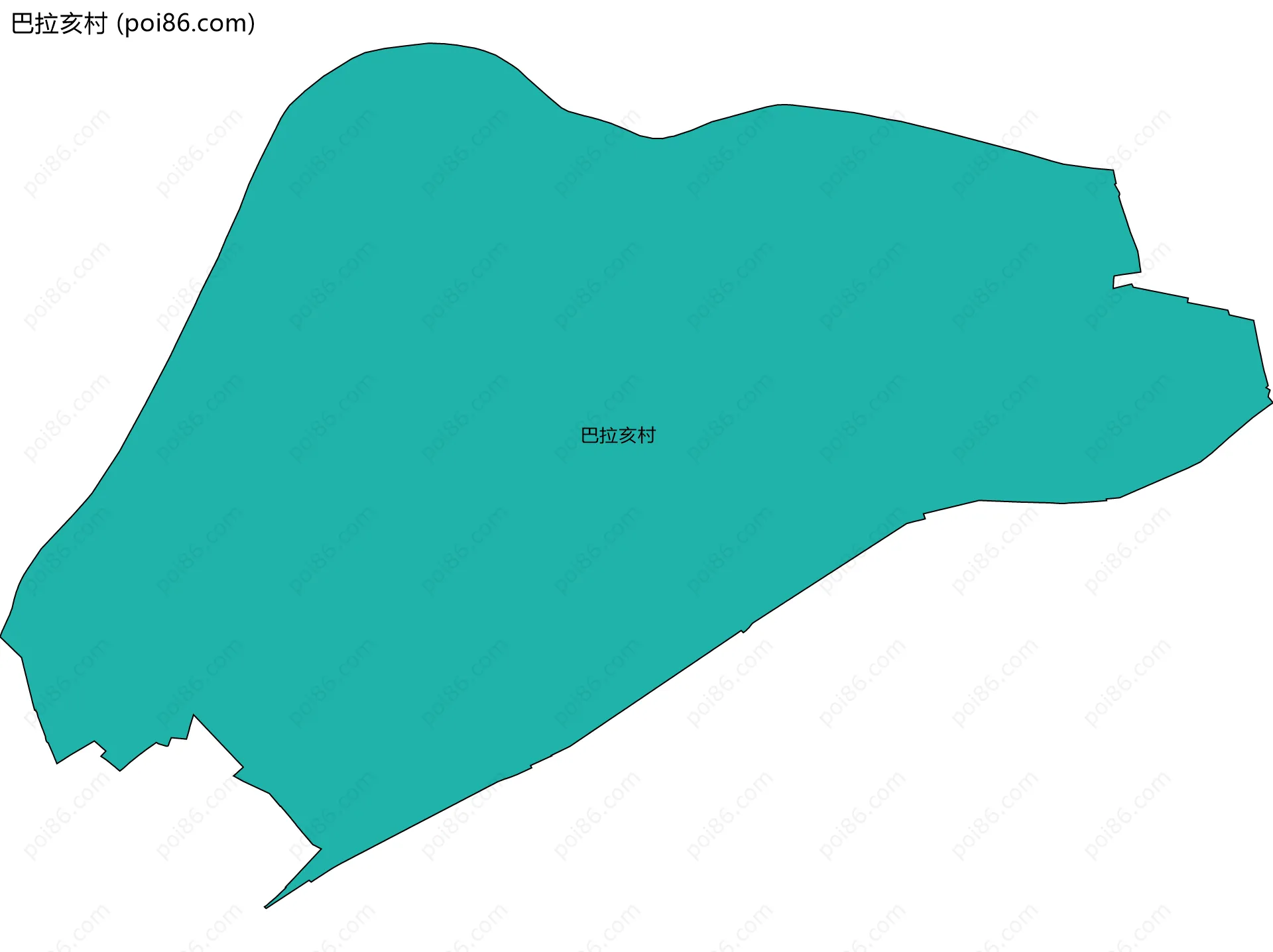 巴拉亥村边界地图