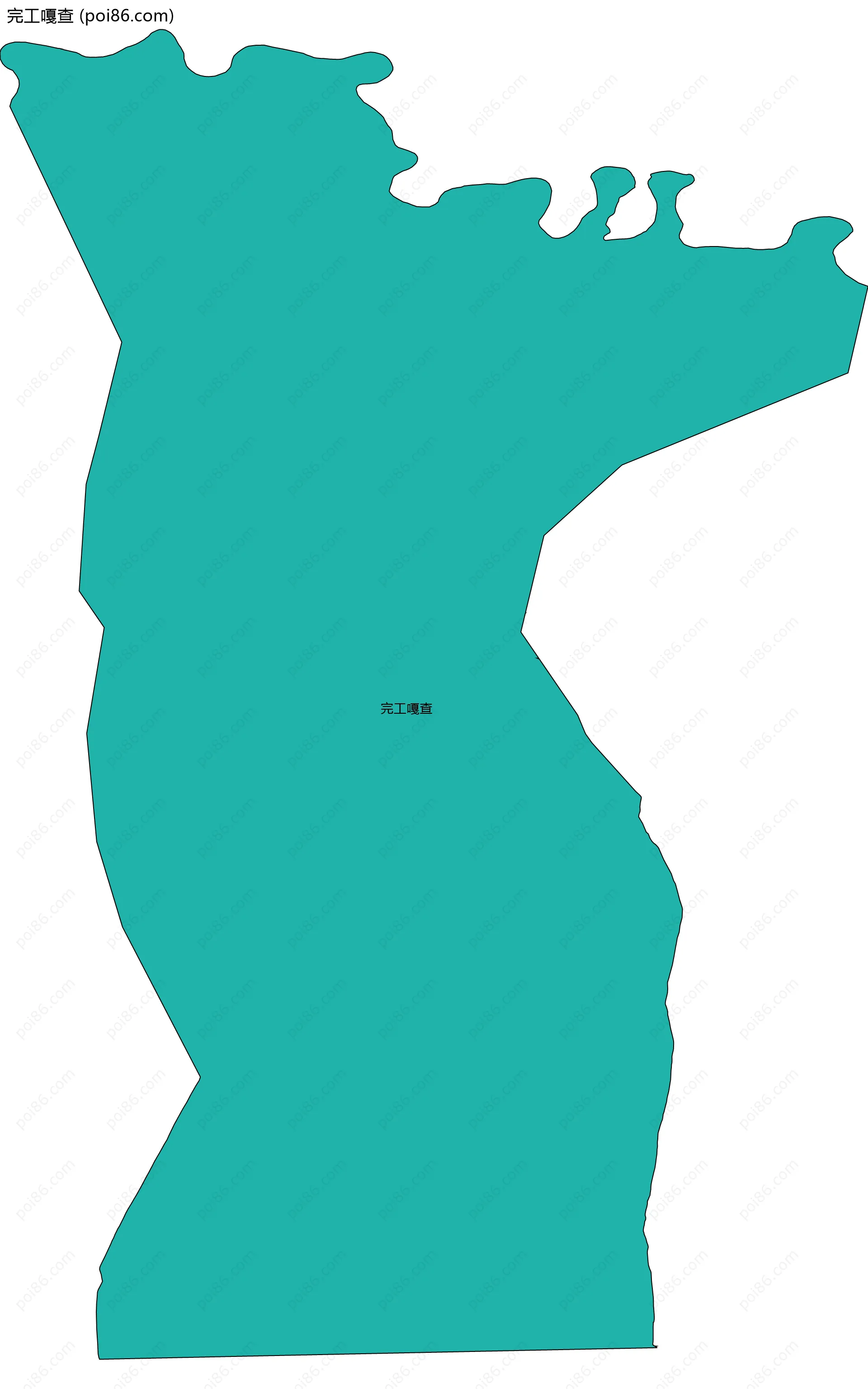 完工嘎查边界地图