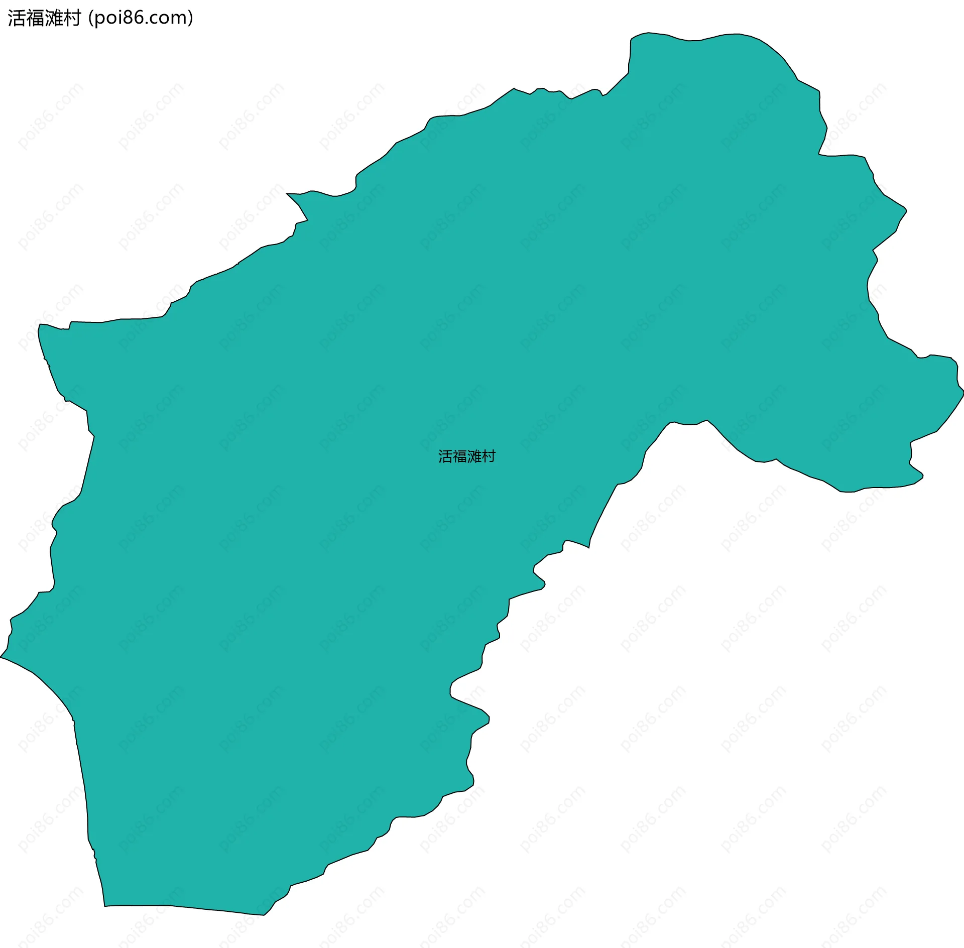 活福滩村边界地图