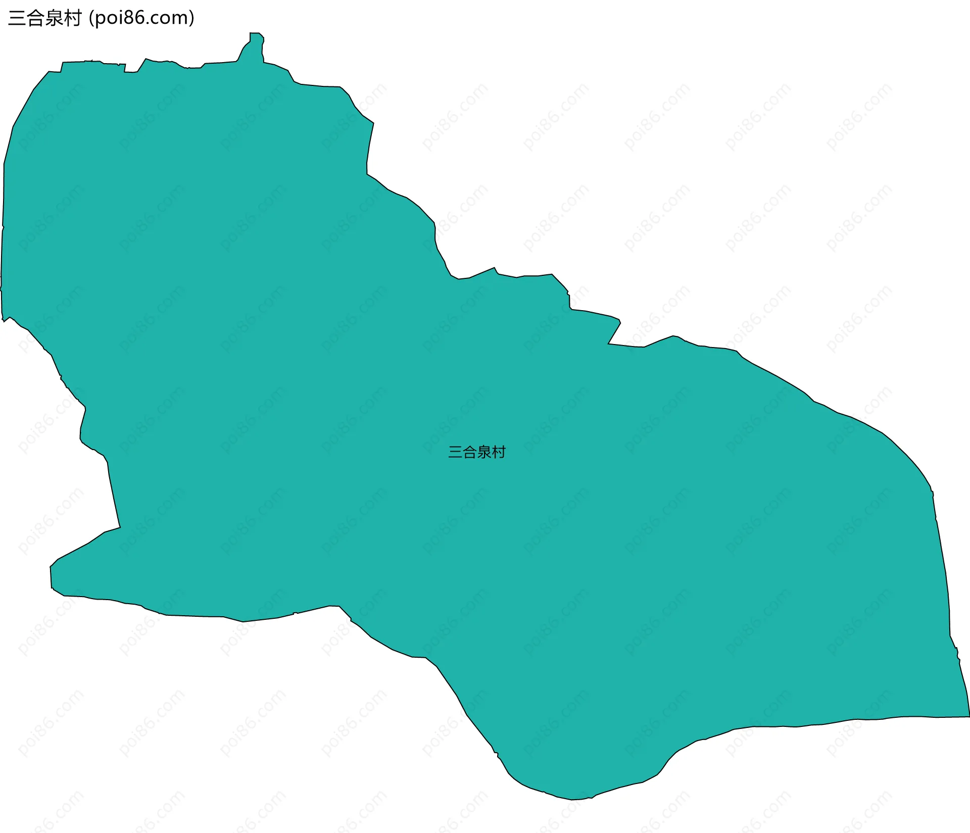 三合泉村边界地图