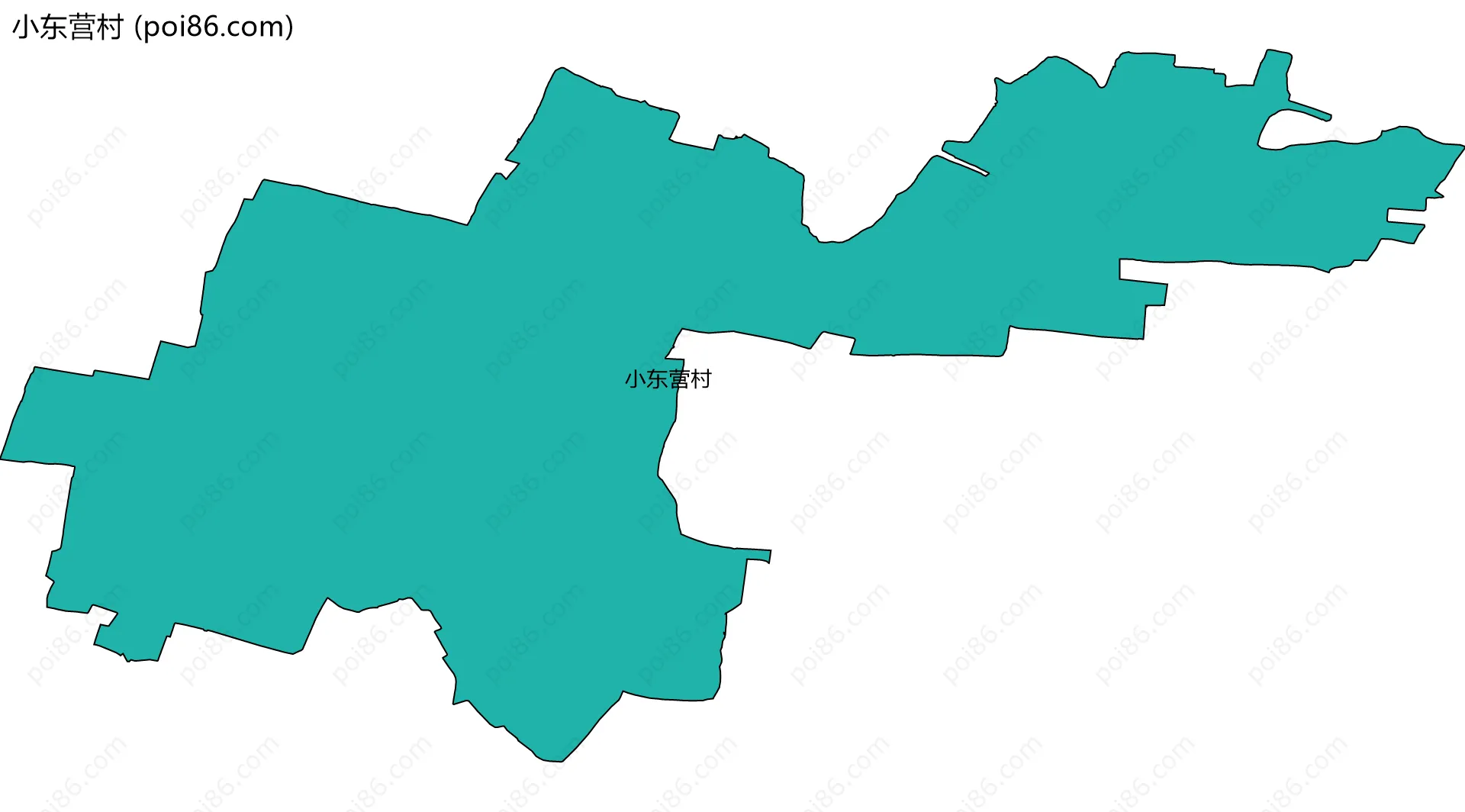 小东营村边界地图