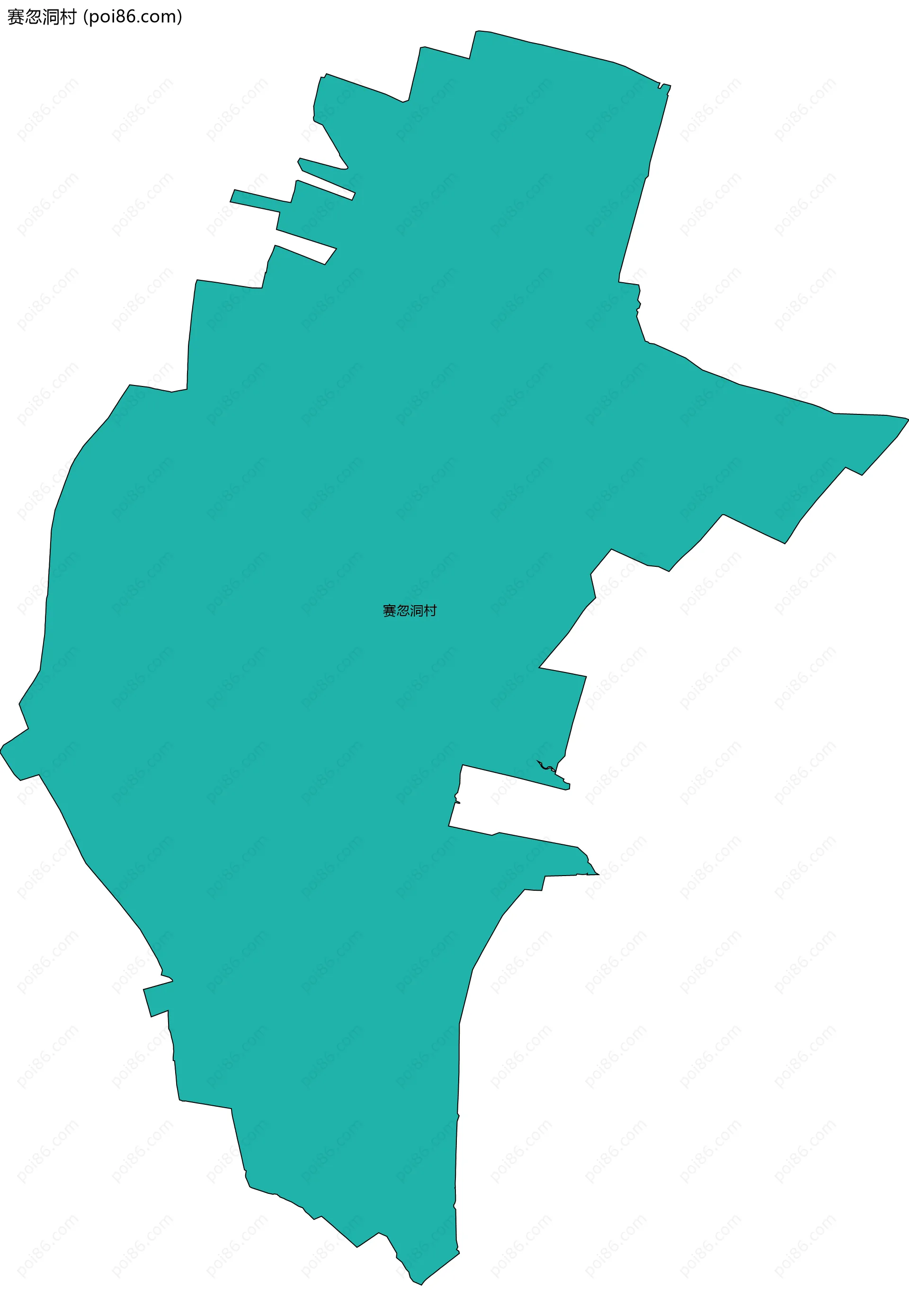 赛忽洞村边界地图