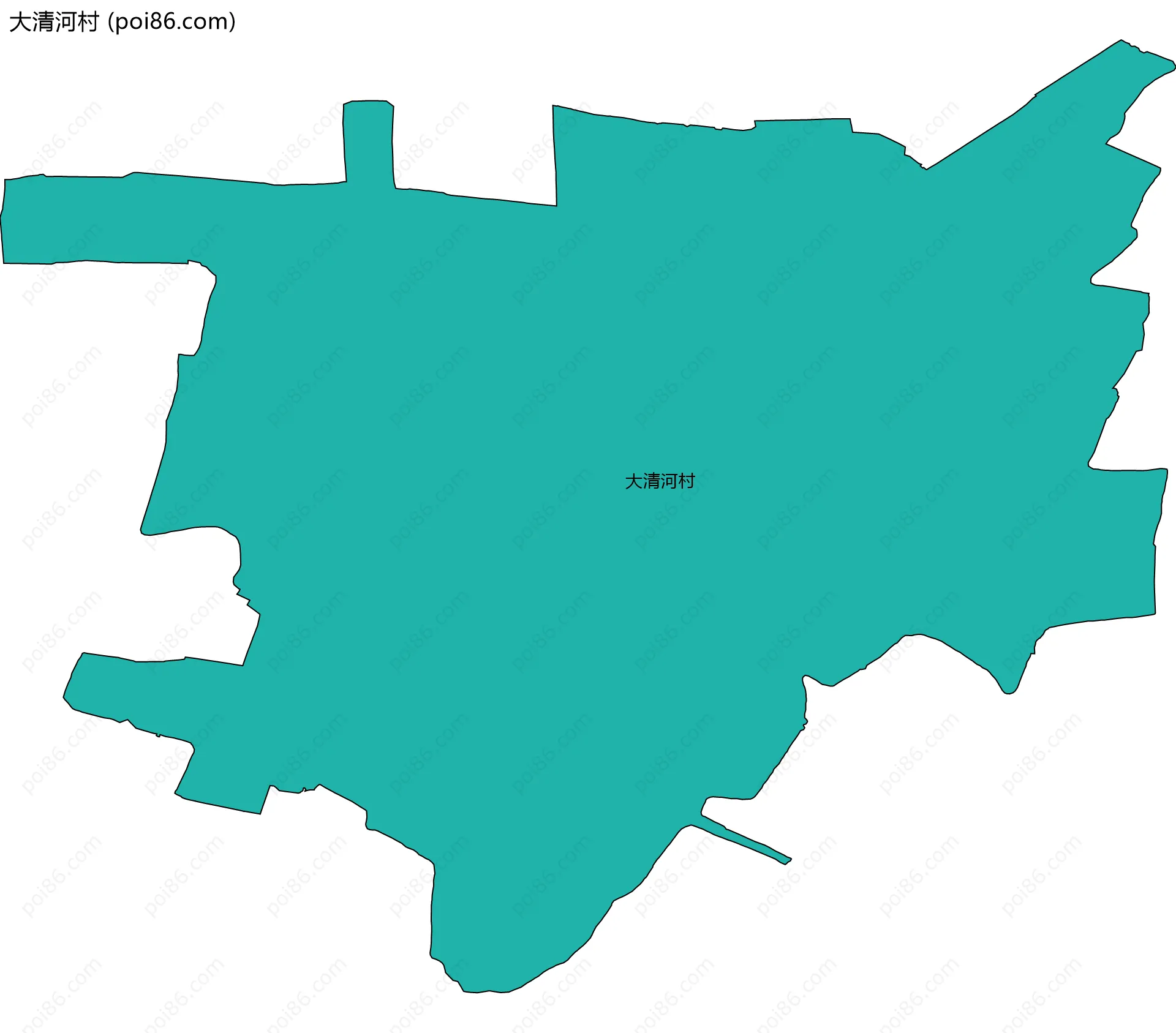大清河村边界地图