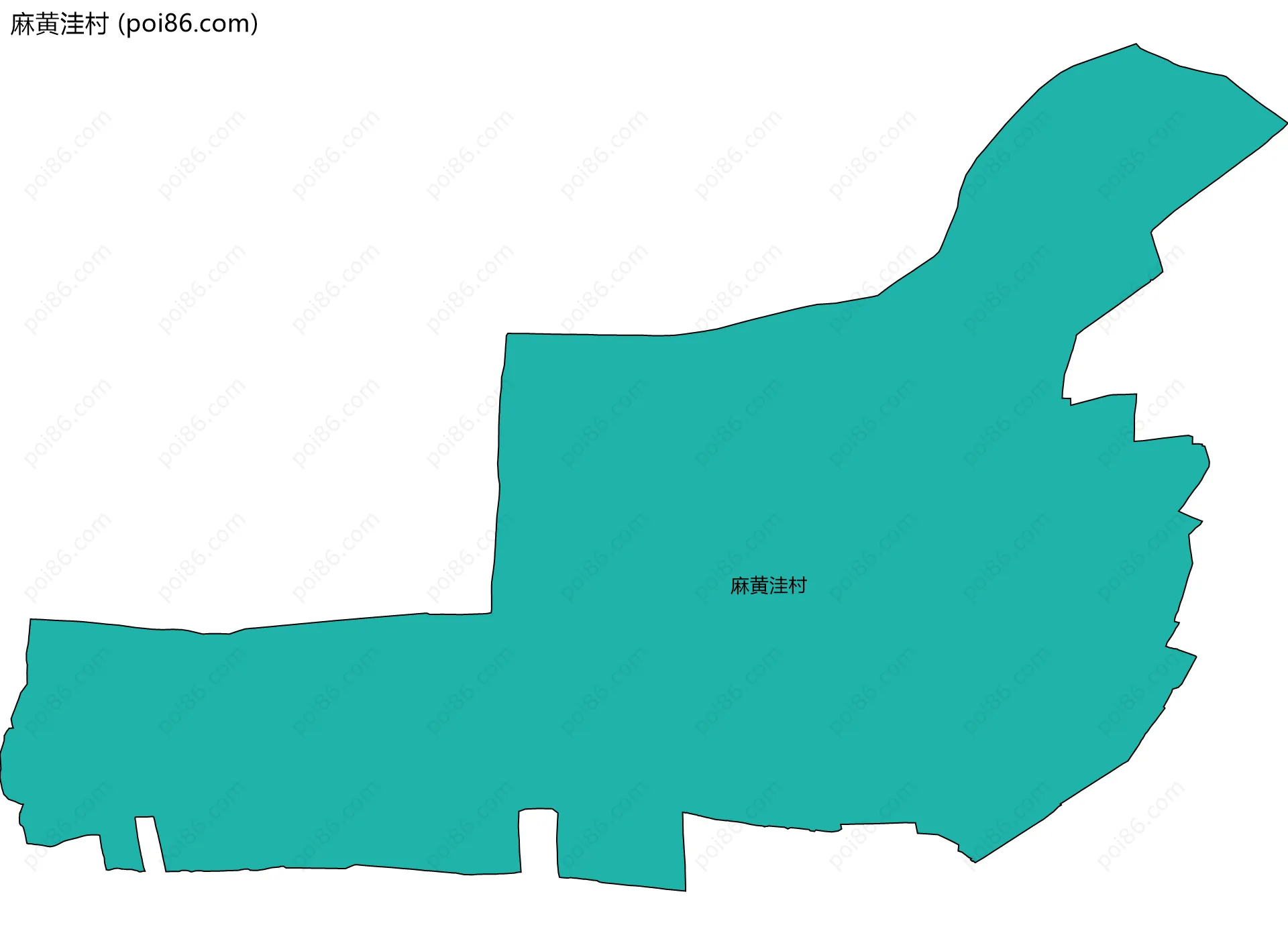 麻黄洼村边界地图