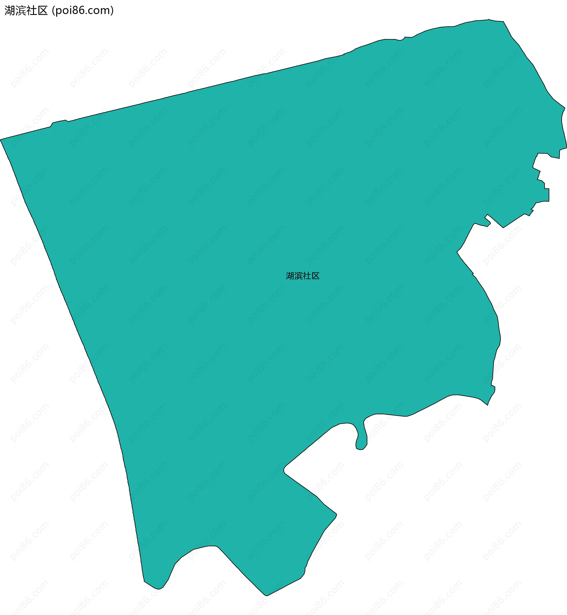 湖滨社区边界地图