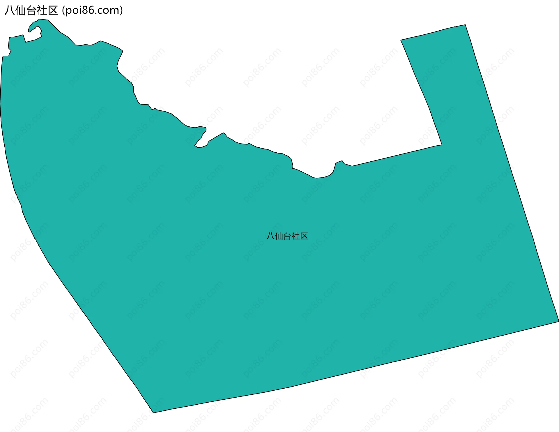 八仙台社区边界地图