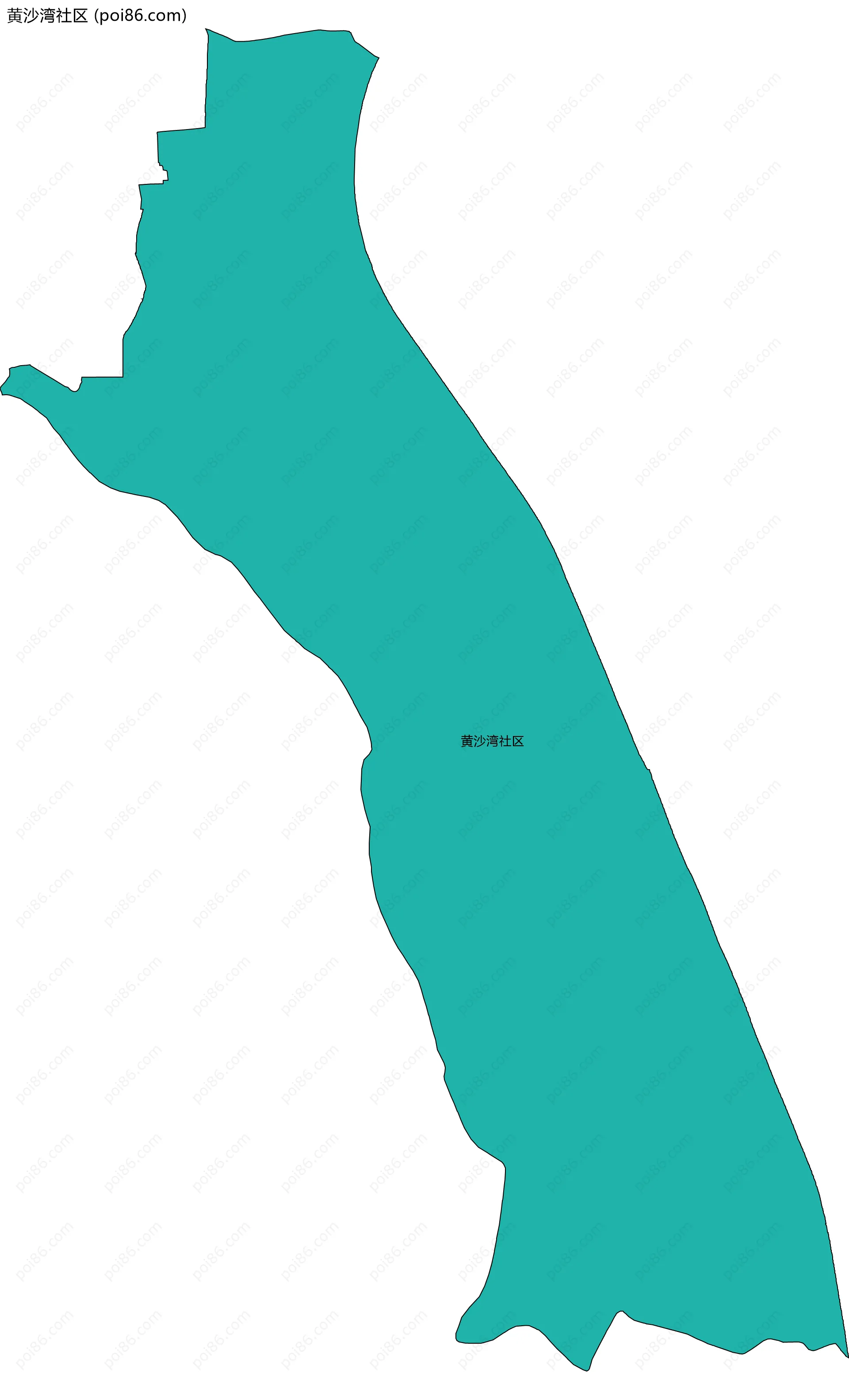 黄沙湾社区边界地图