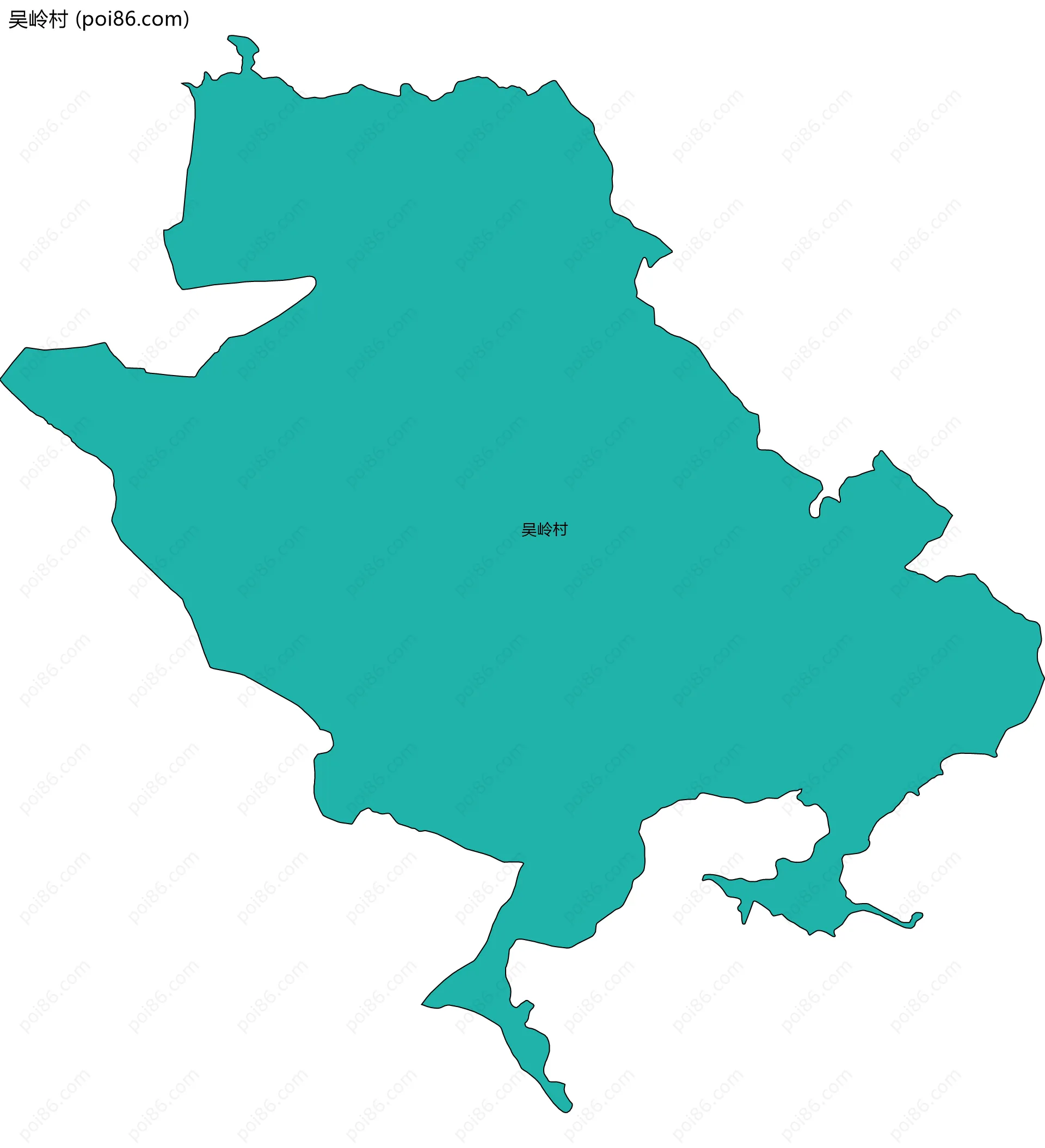 吴岭村边界地图