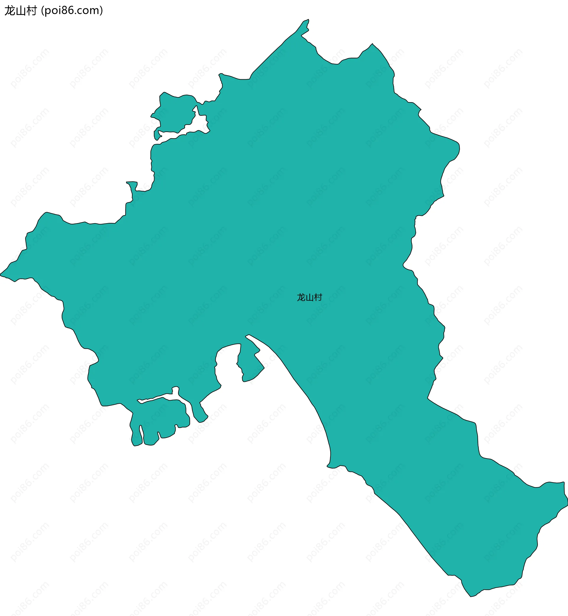 龙山村边界地图