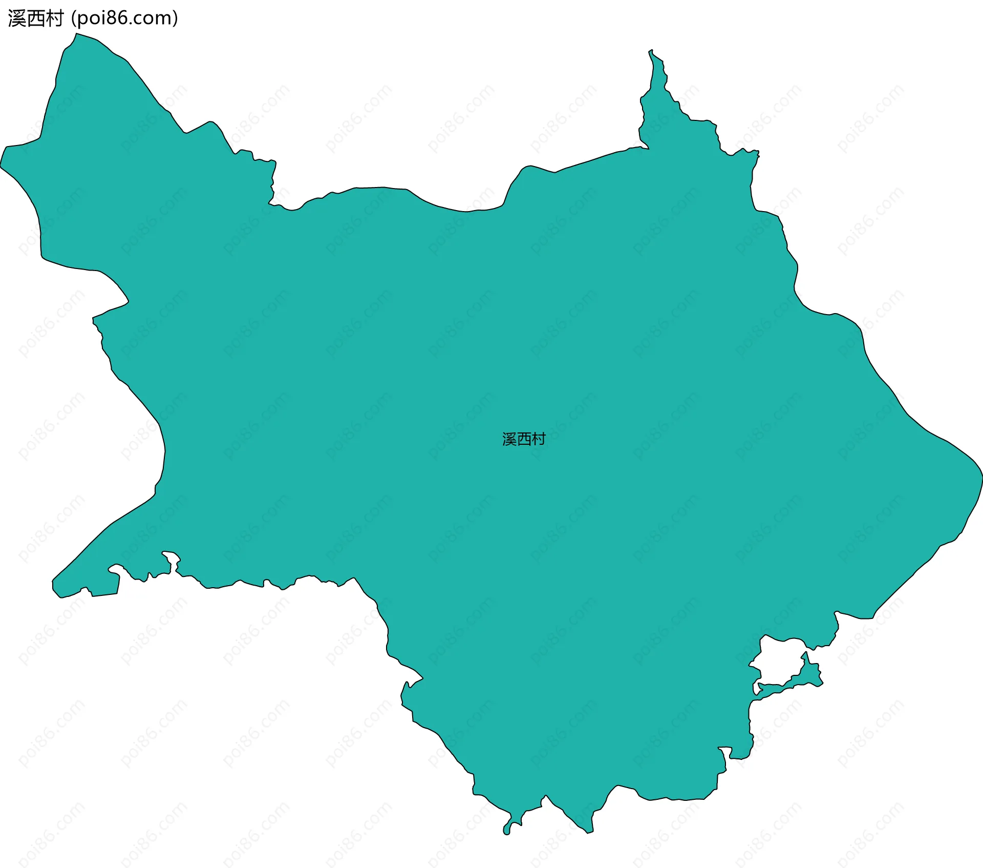 溪西村边界地图