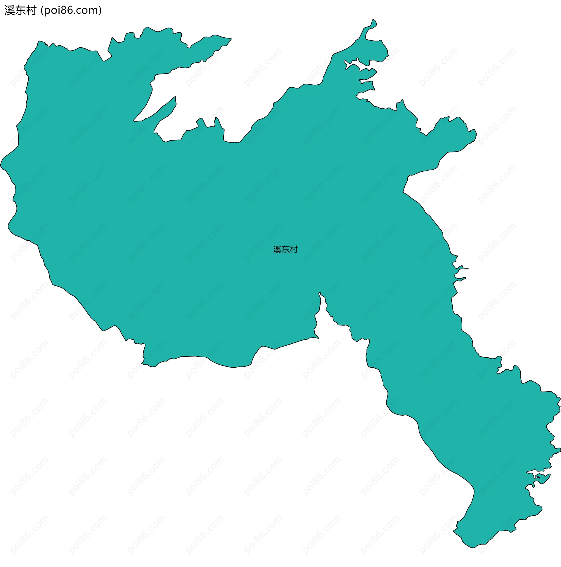 溪东村边界地图