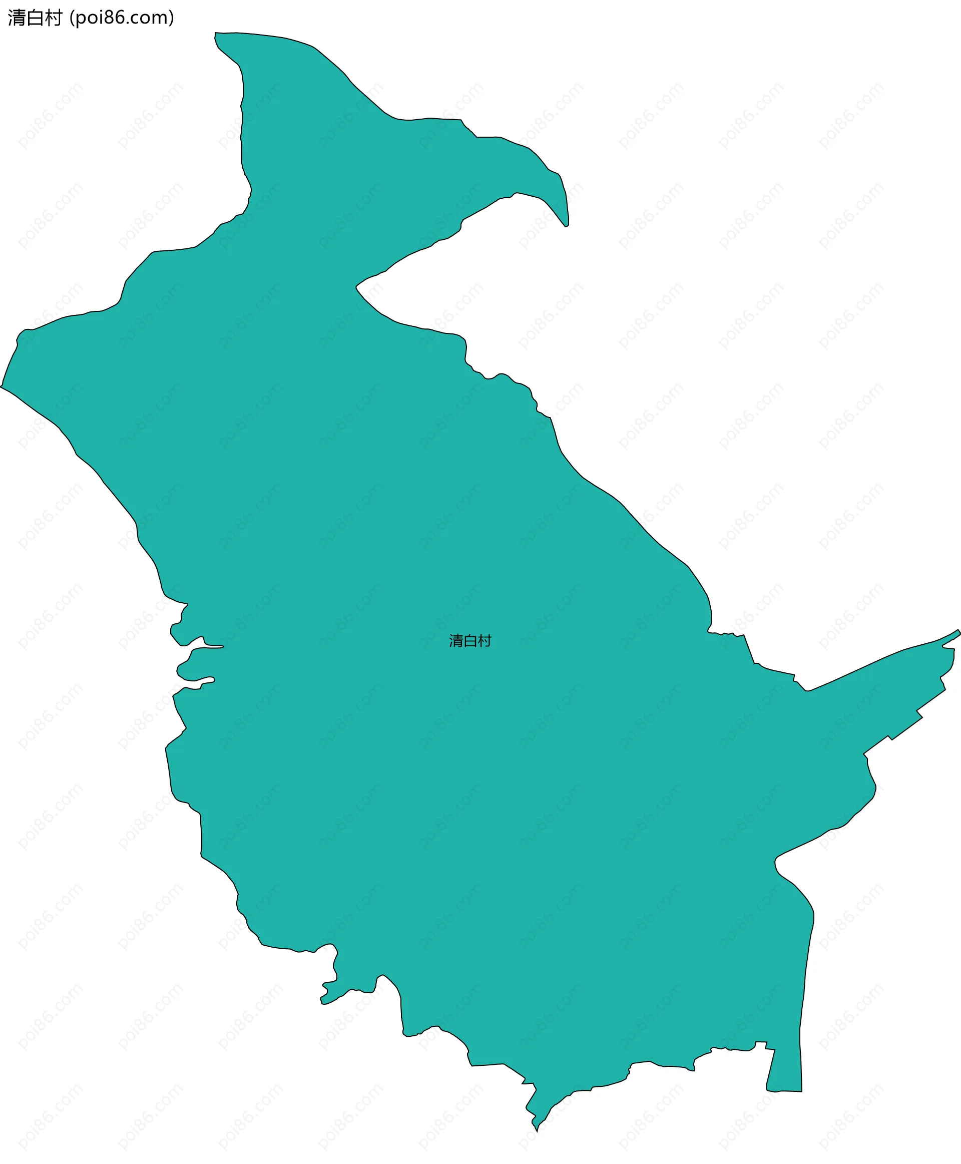 清白村边界地图