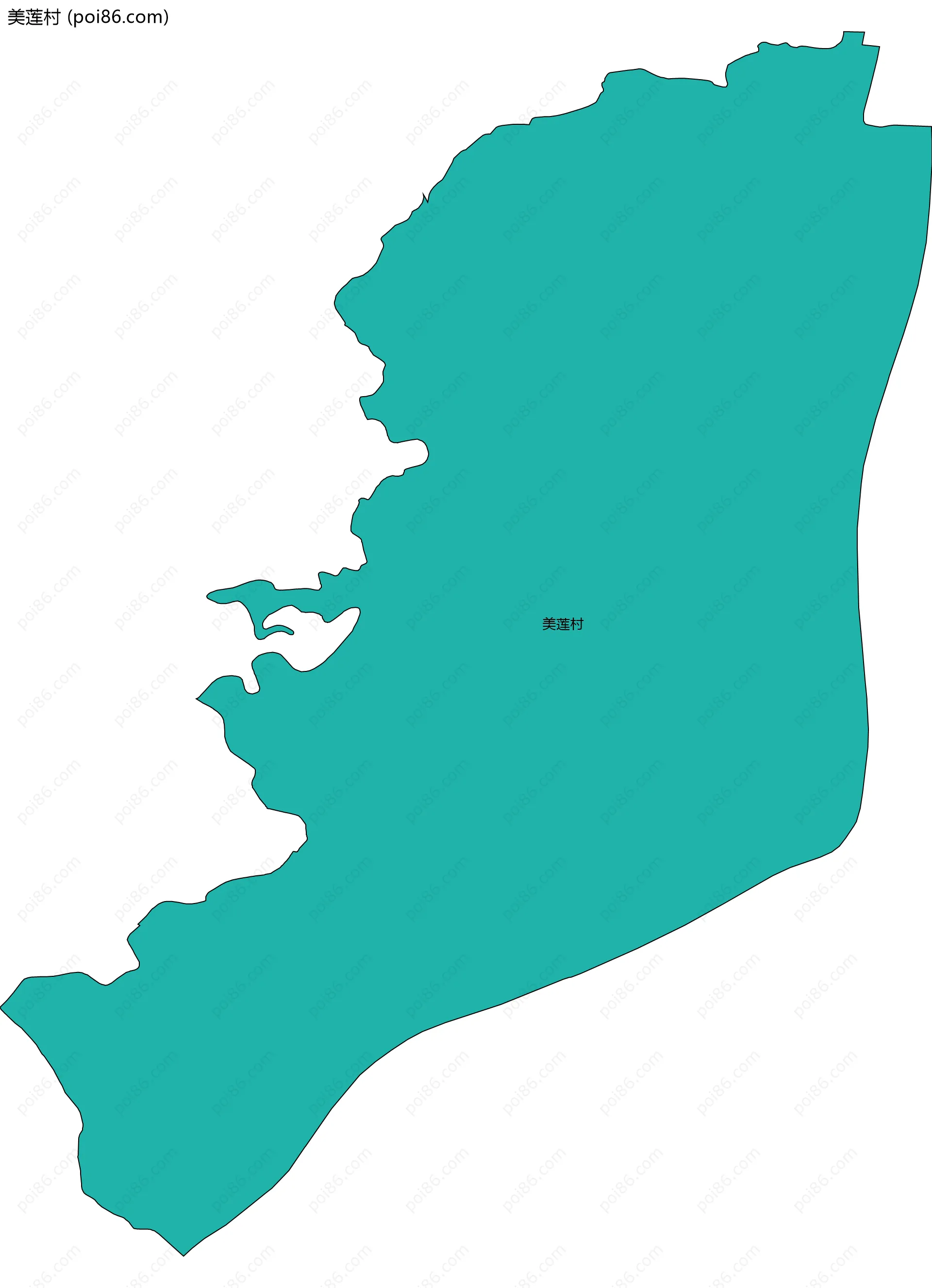 美莲村边界地图