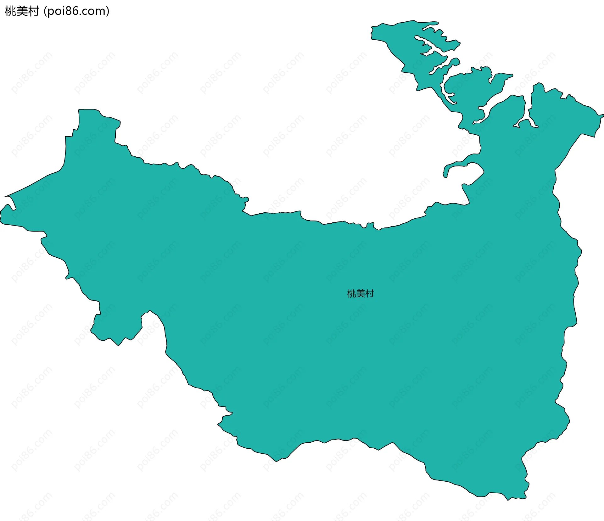 桃美村边界地图