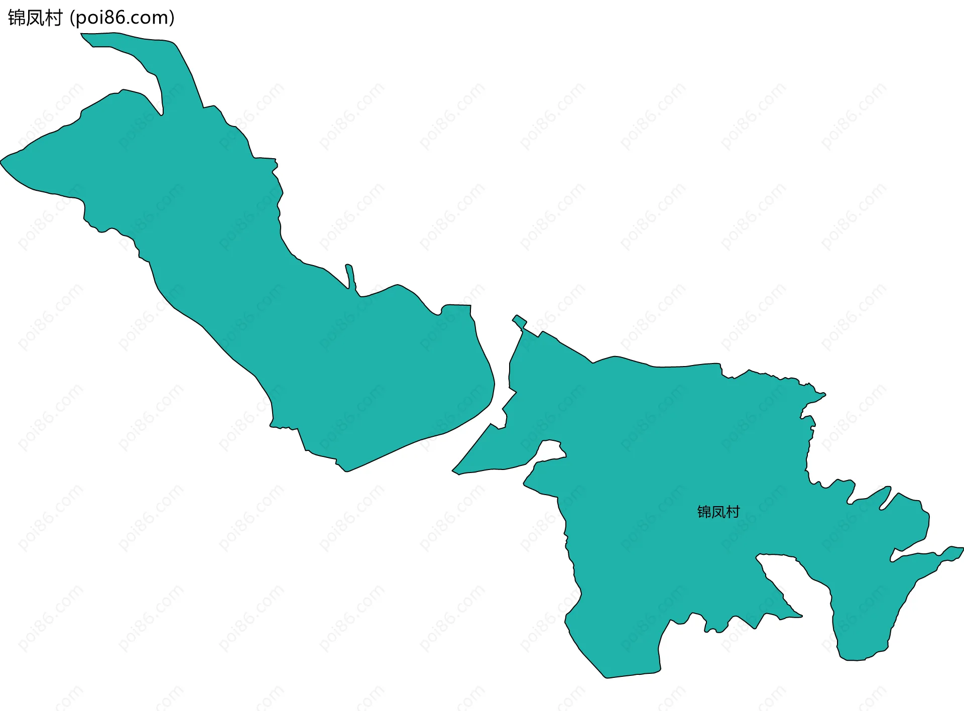 锦凤村边界地图
