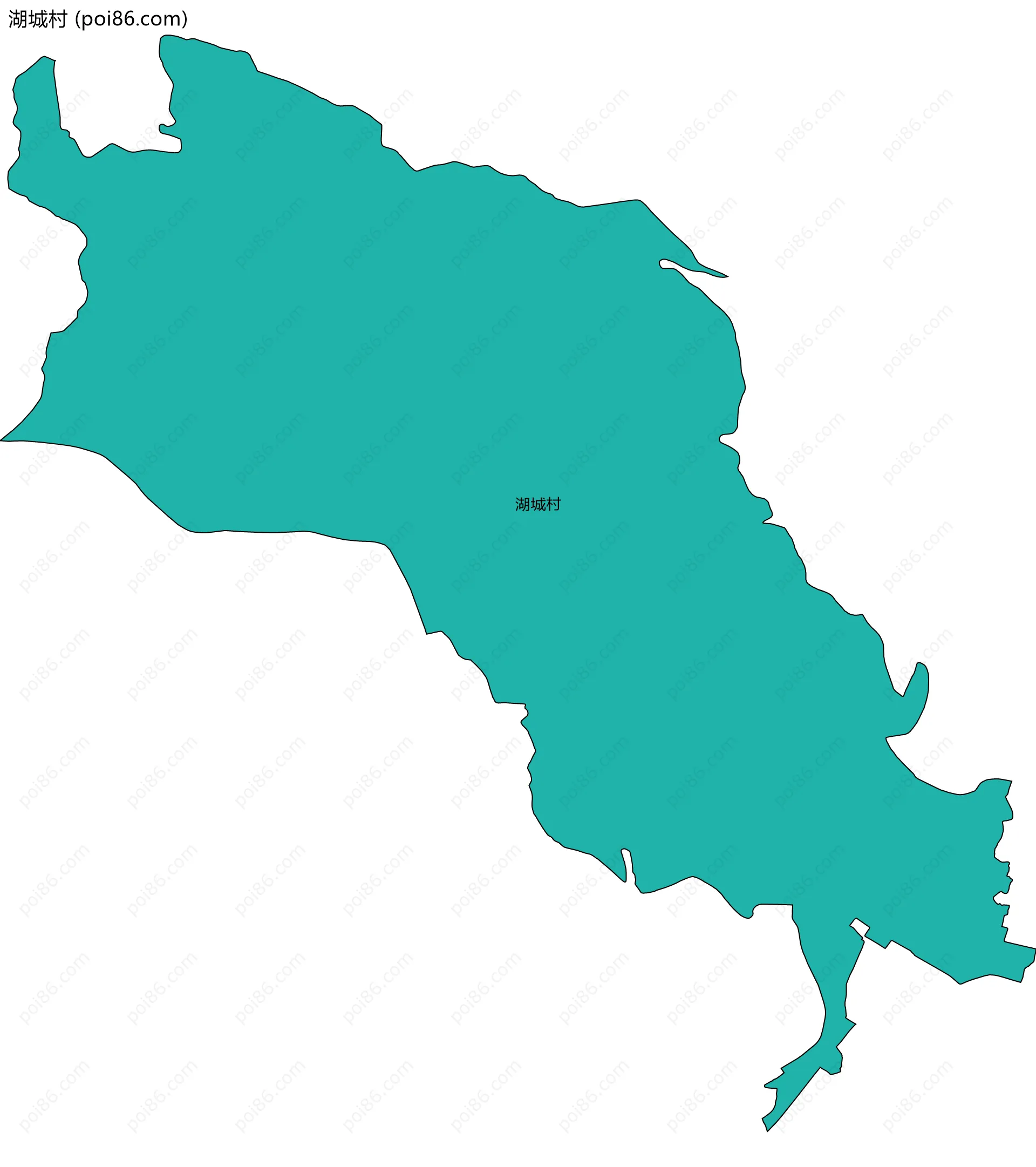 湖城村边界地图