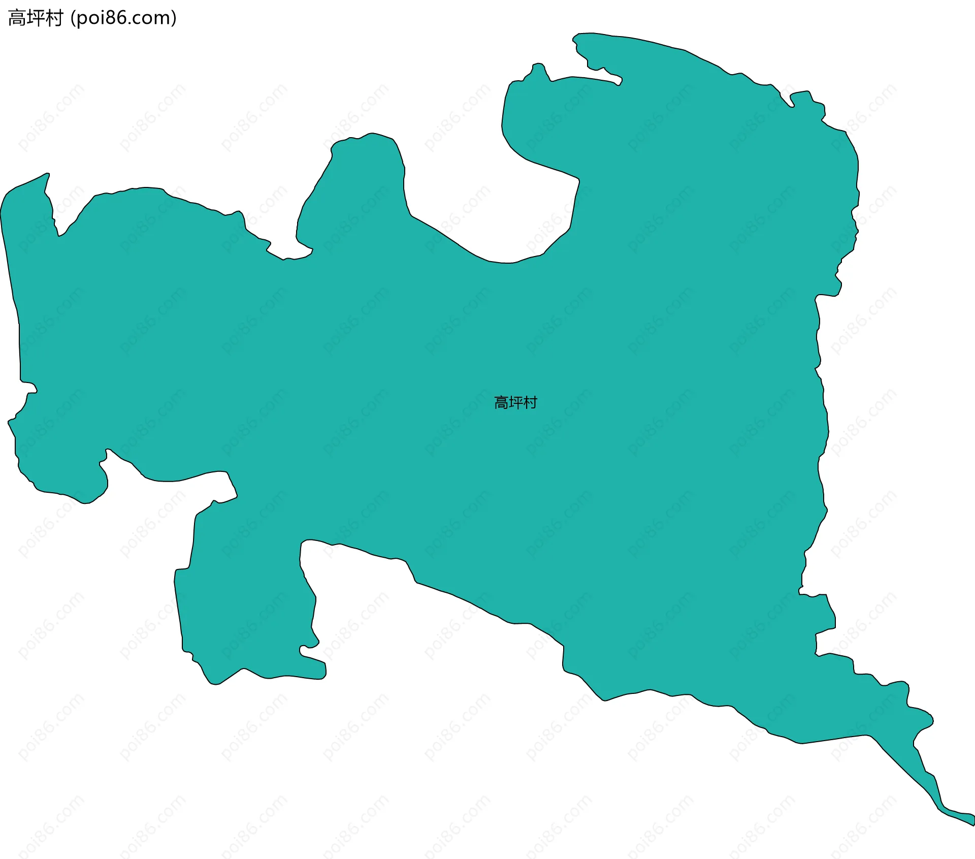 高坪村边界地图