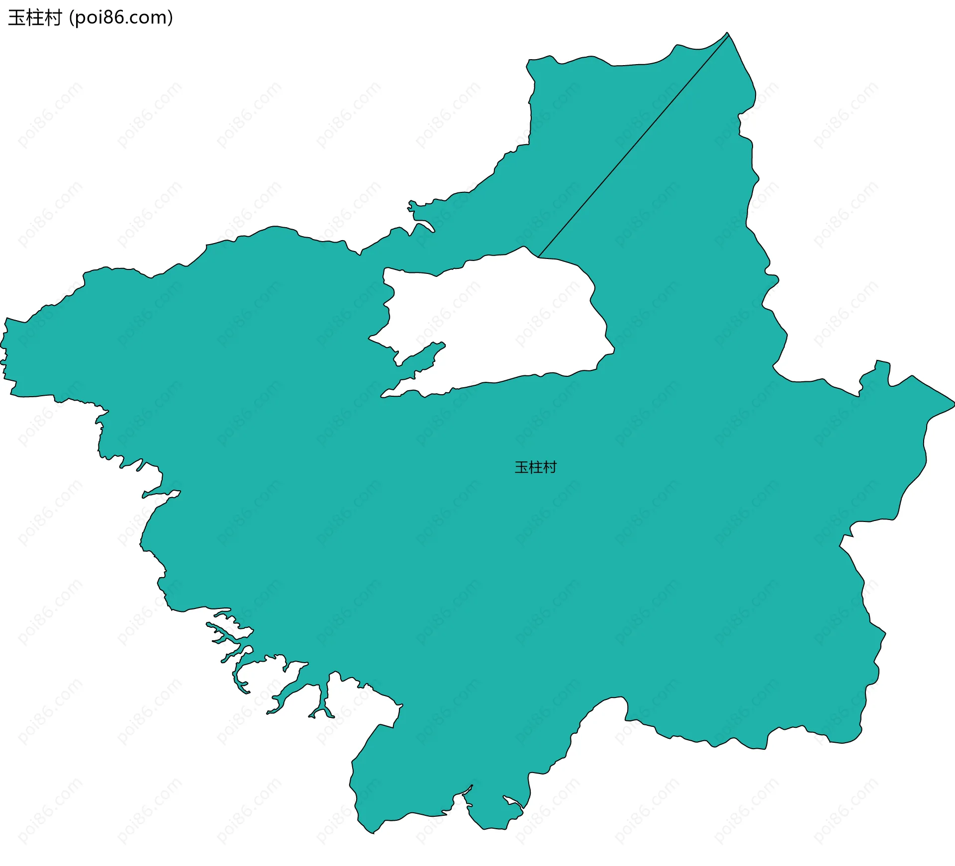 玉柱村边界地图