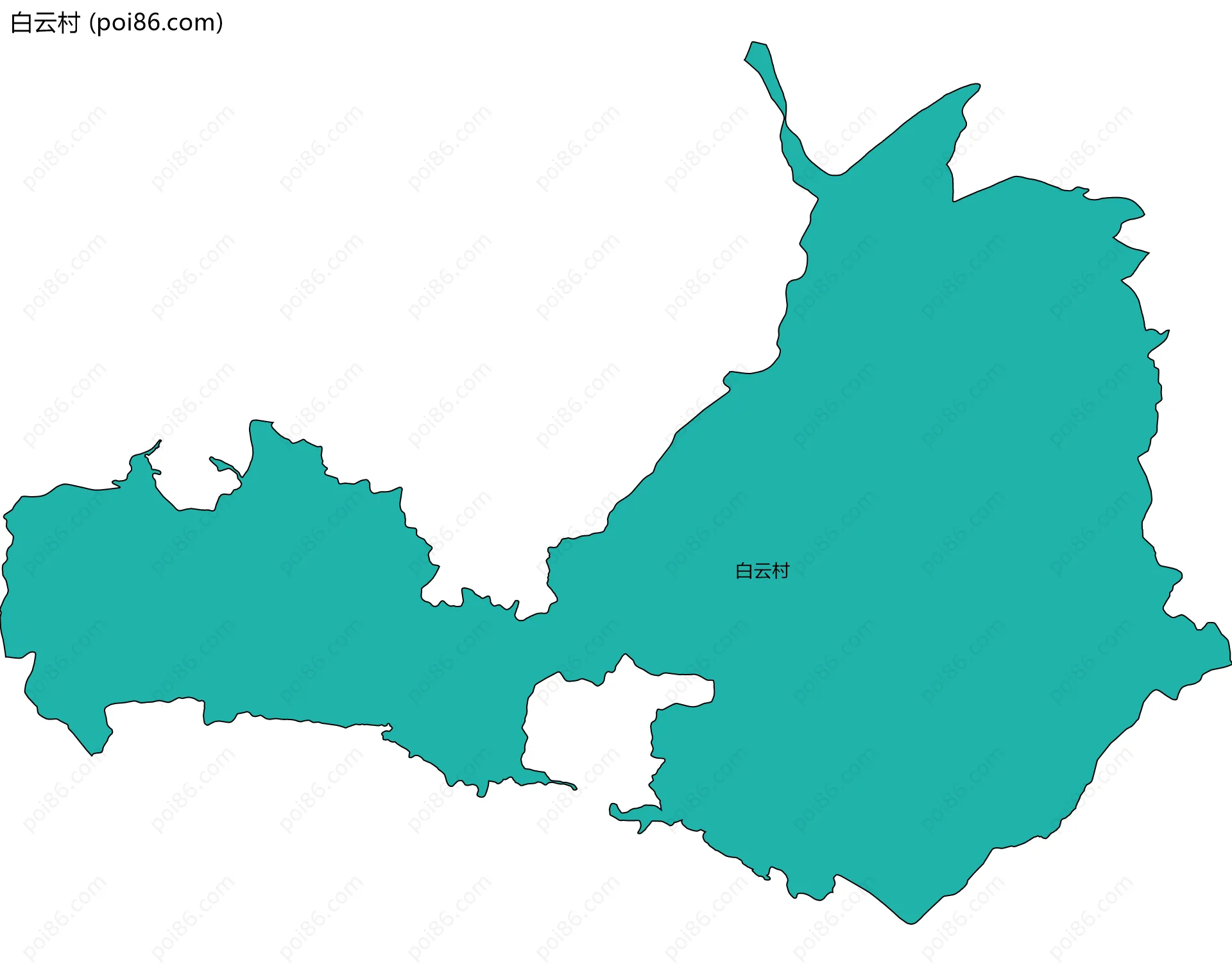 白云村边界地图