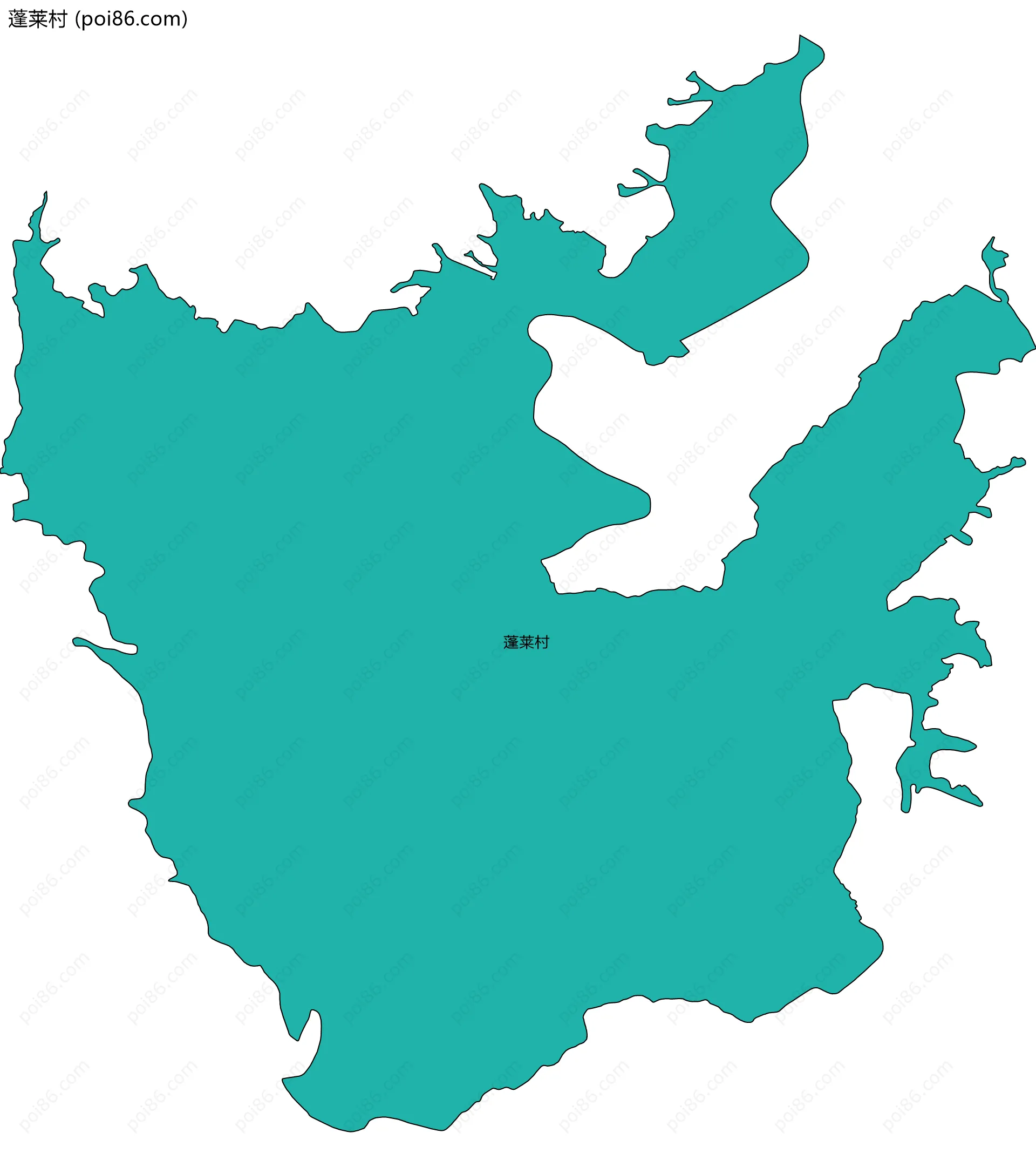 蓬莱村边界地图