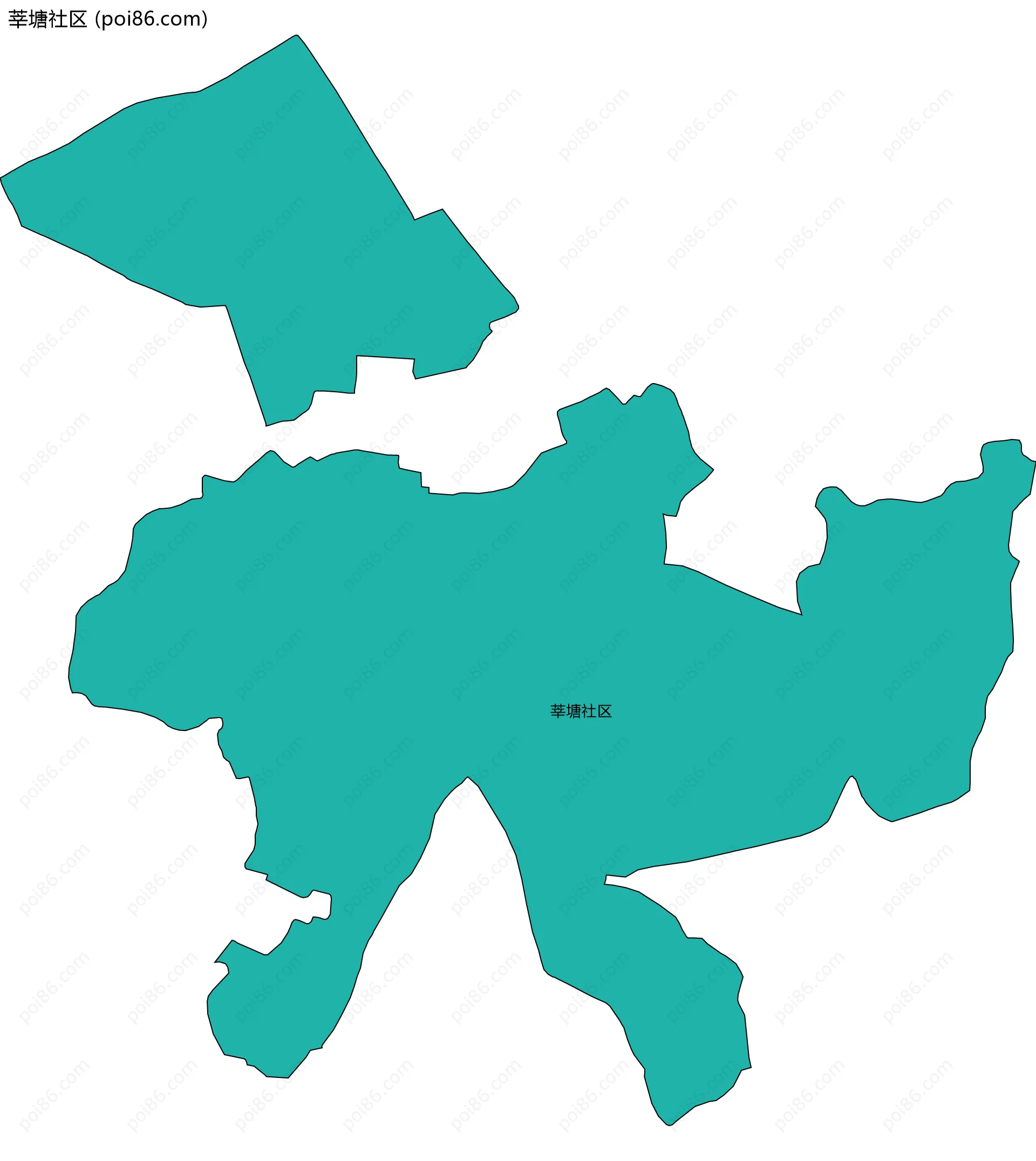 莘塘社区边界地图