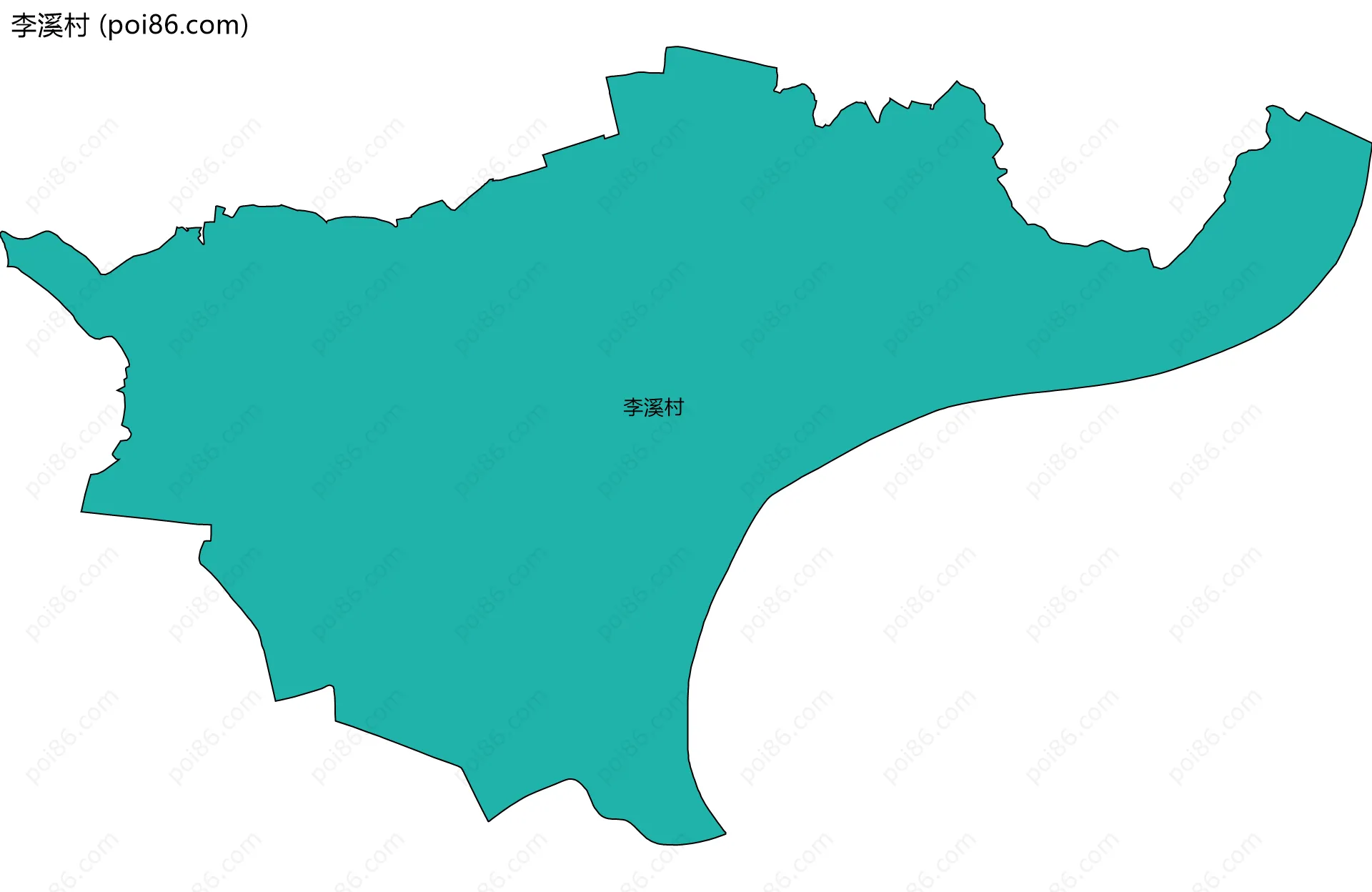 李溪村边界地图