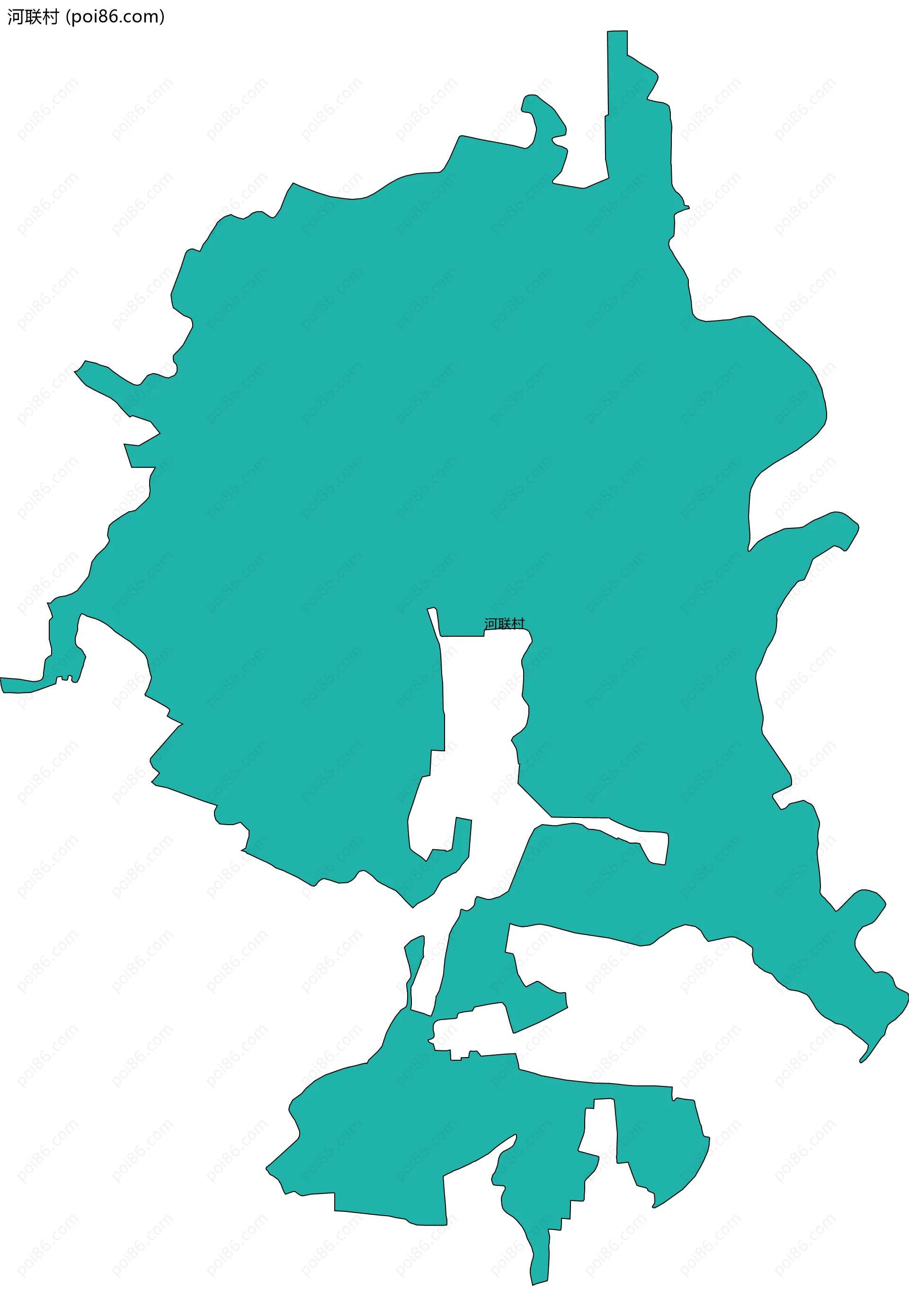 河联村边界地图