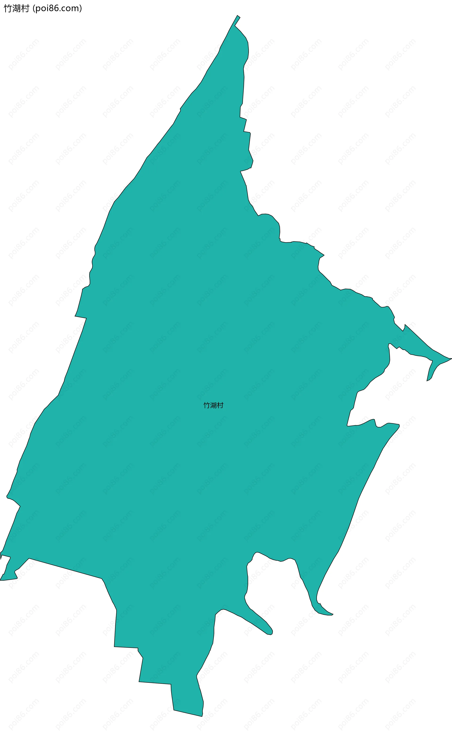竹湖村边界地图