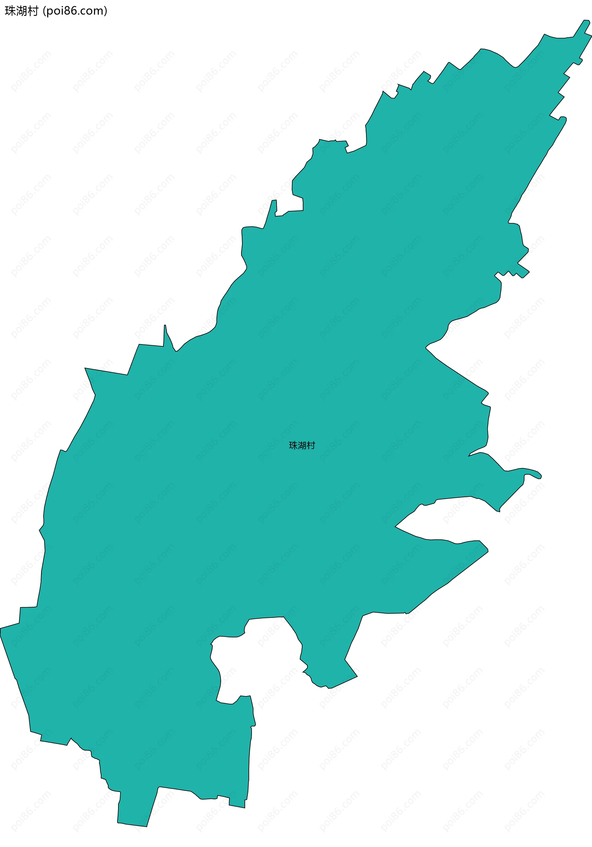 珠湖村边界地图