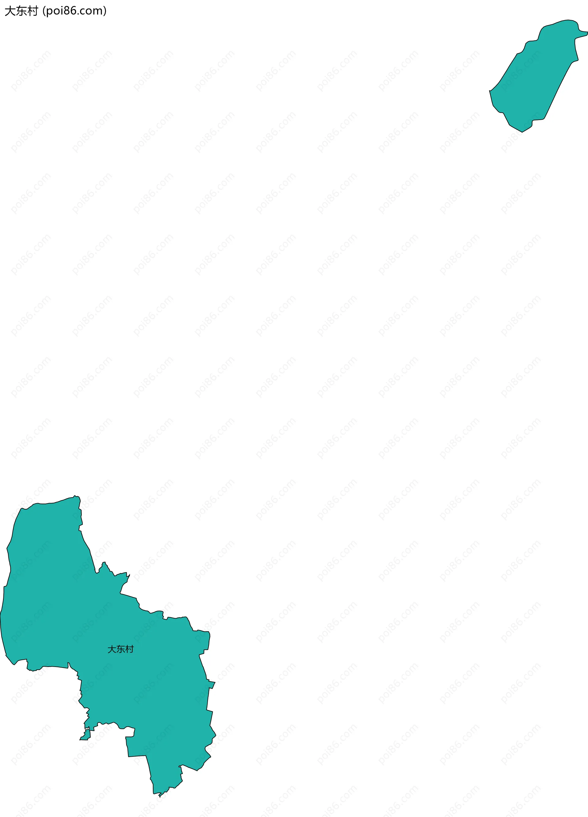 大东村边界地图