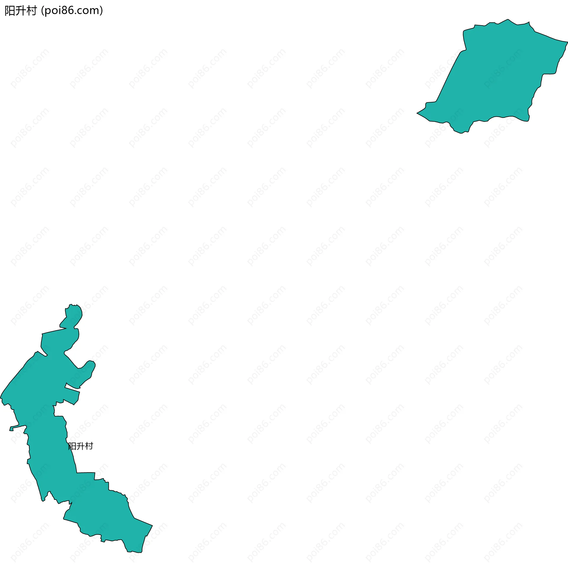 阳升村边界地图