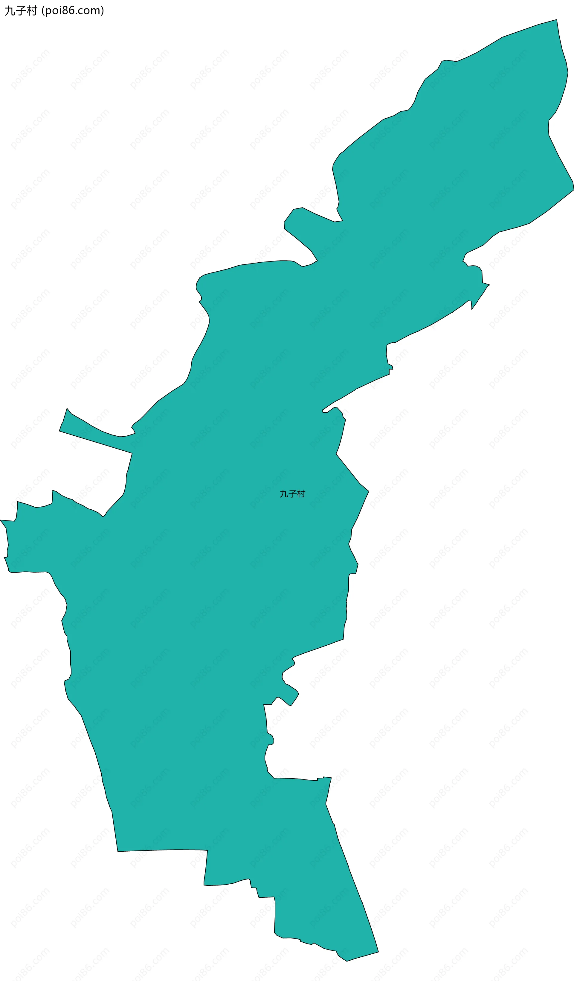 九子村边界地图