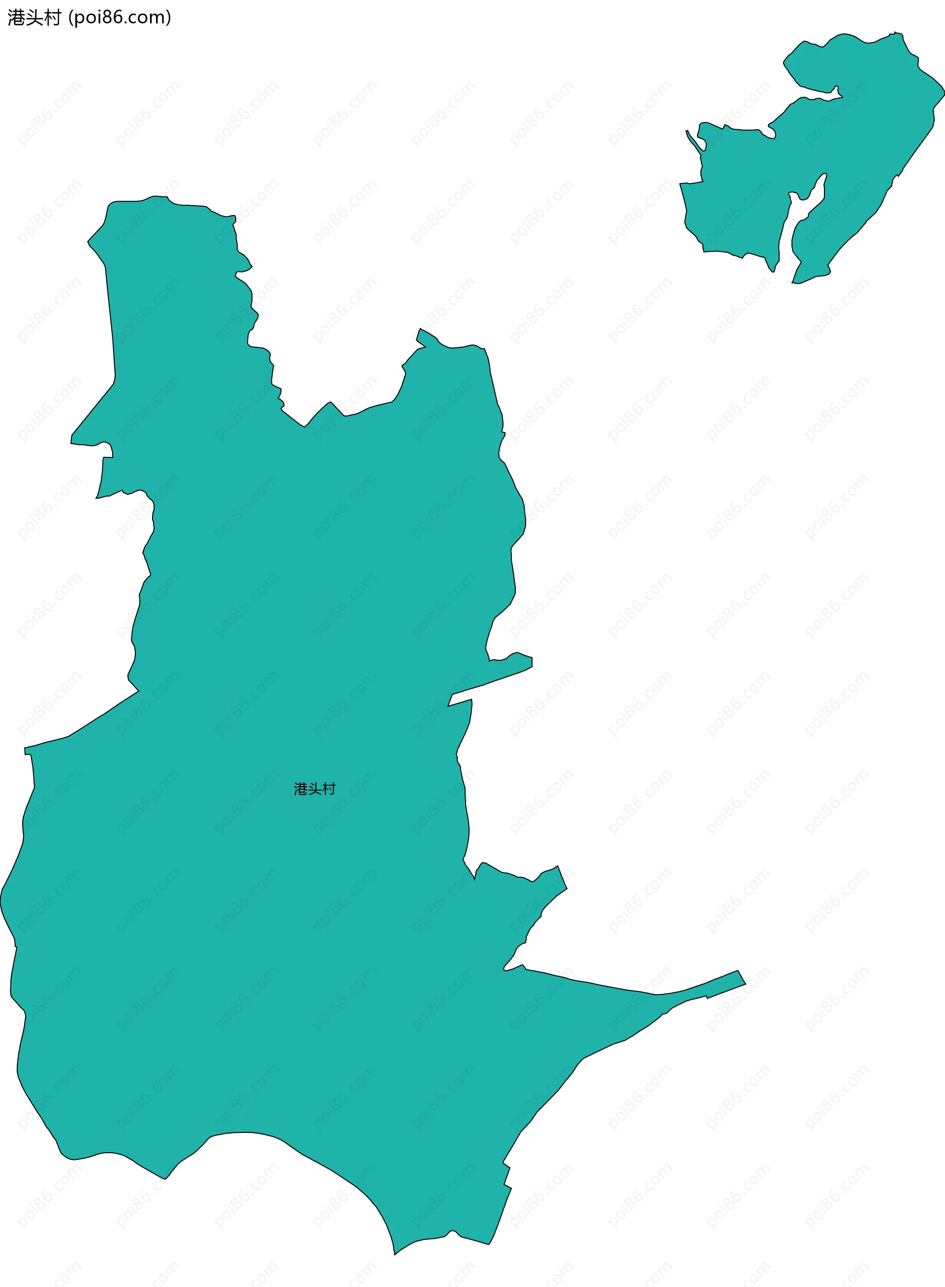 港头村边界地图