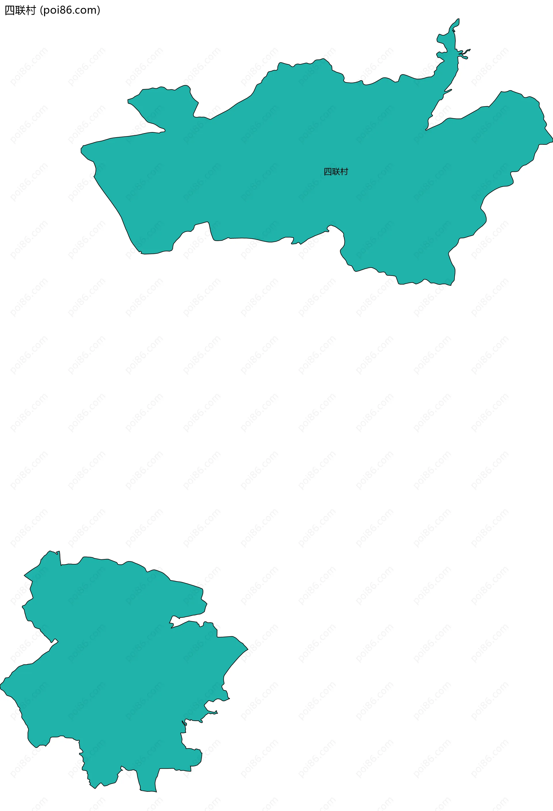 四联村边界地图