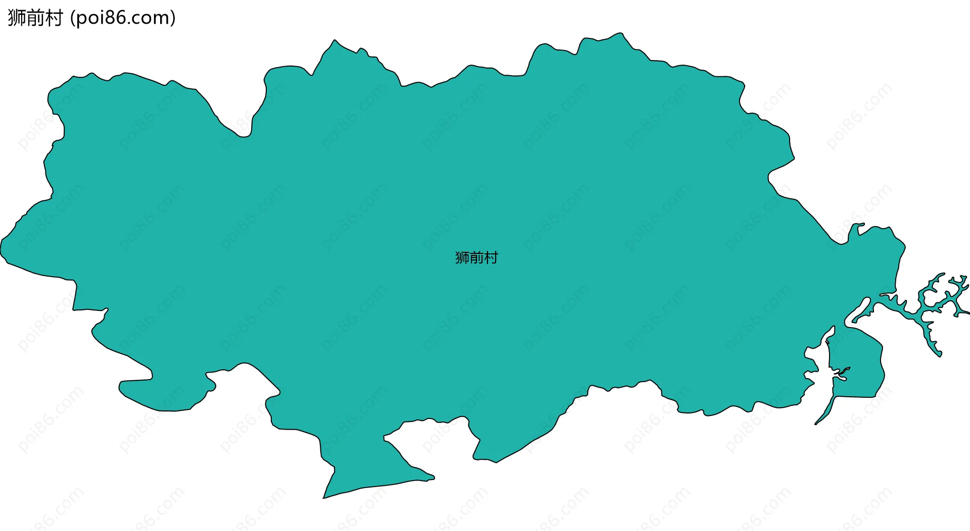 狮前村边界地图