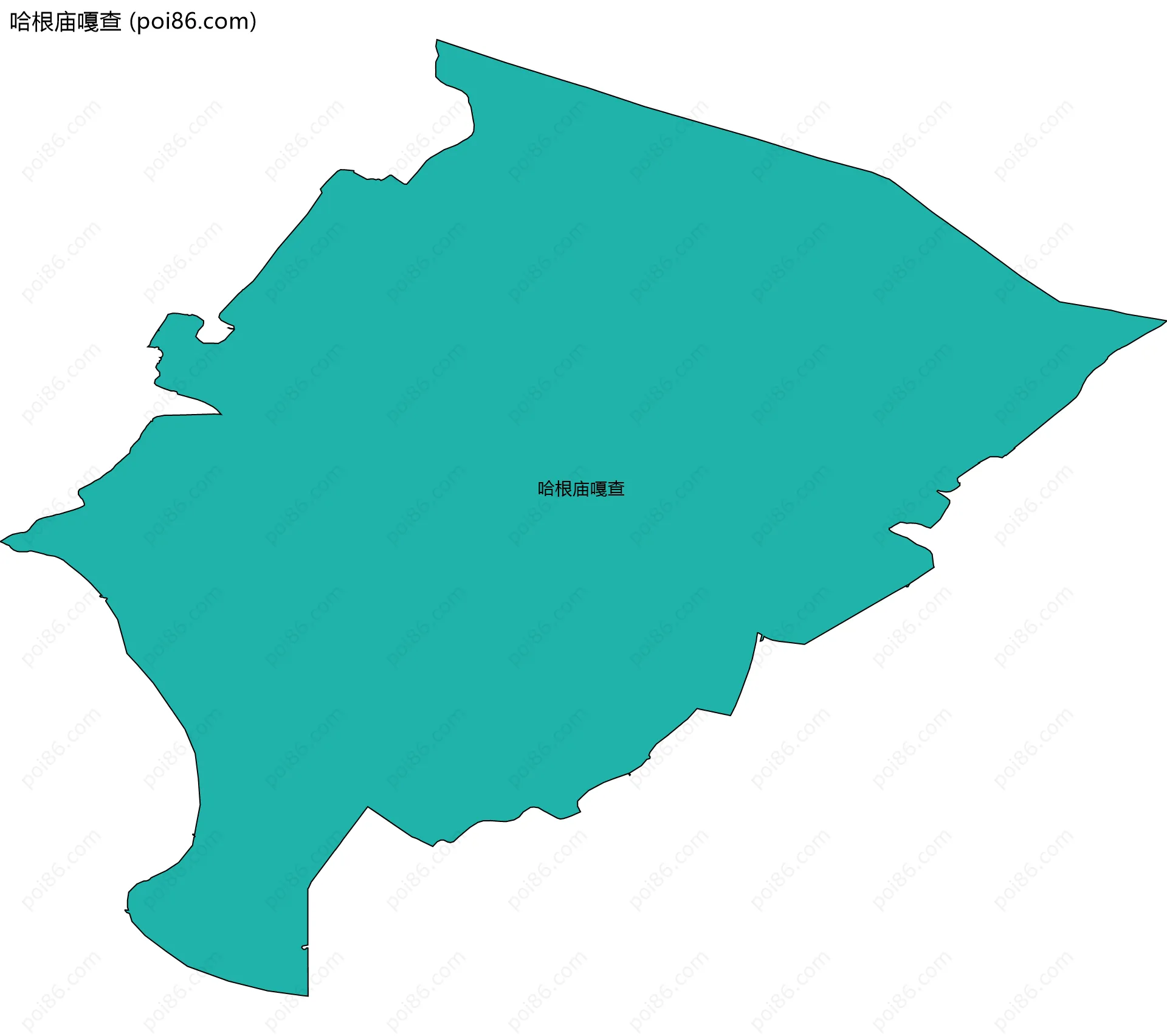 哈根庙嘎查边界地图