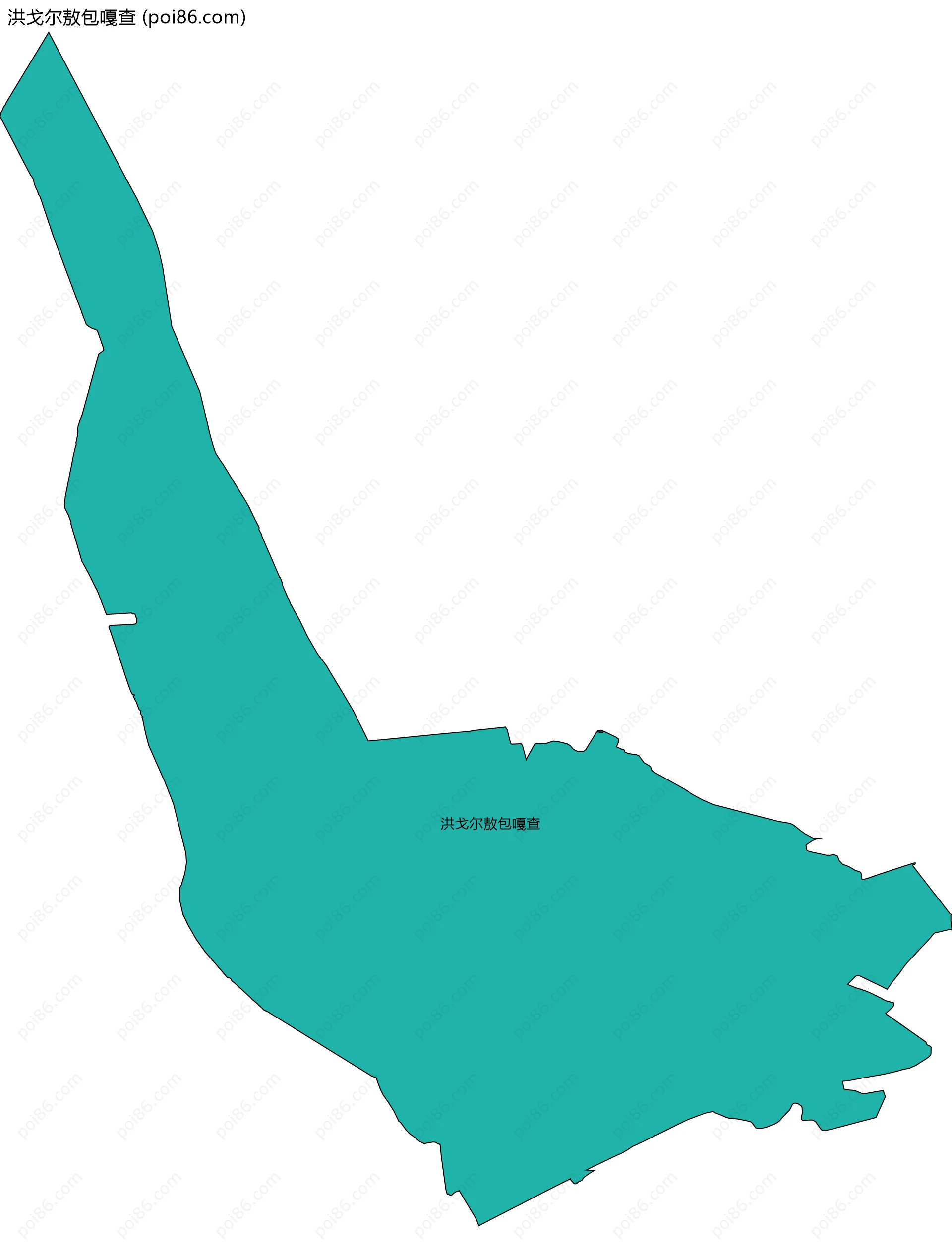 洪戈尔敖包嘎查边界地图