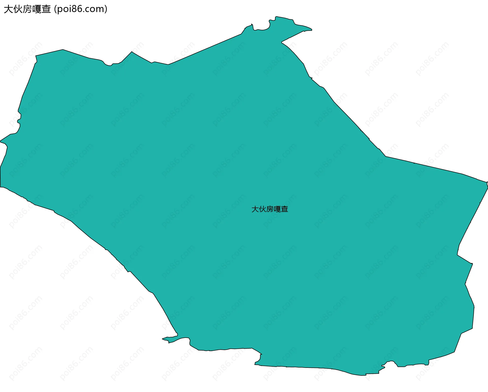 大伙房嘎查边界地图