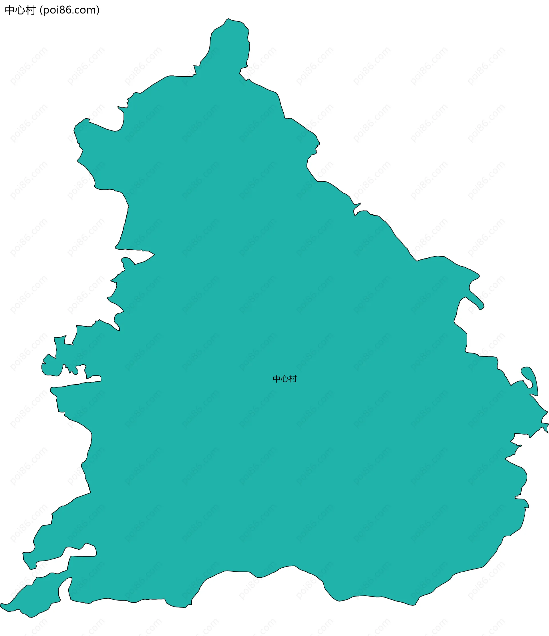 中心村边界地图