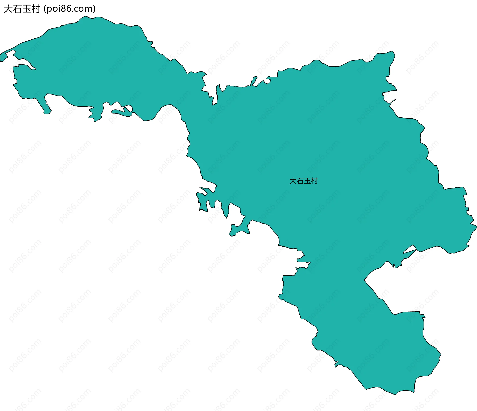 大石玉村边界地图
