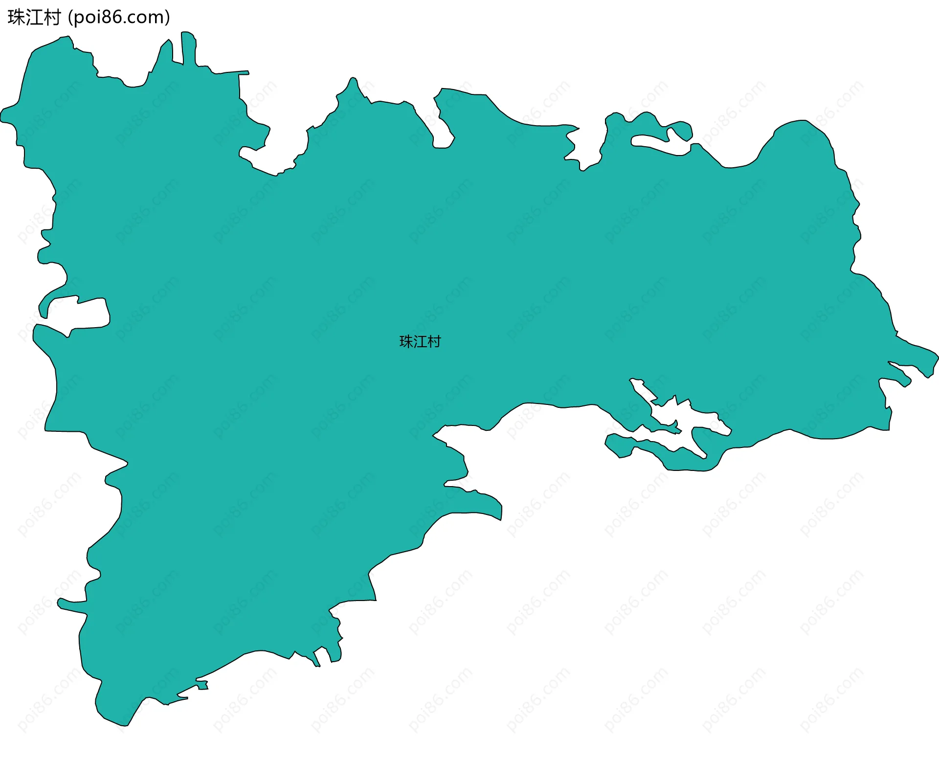 珠江村边界地图